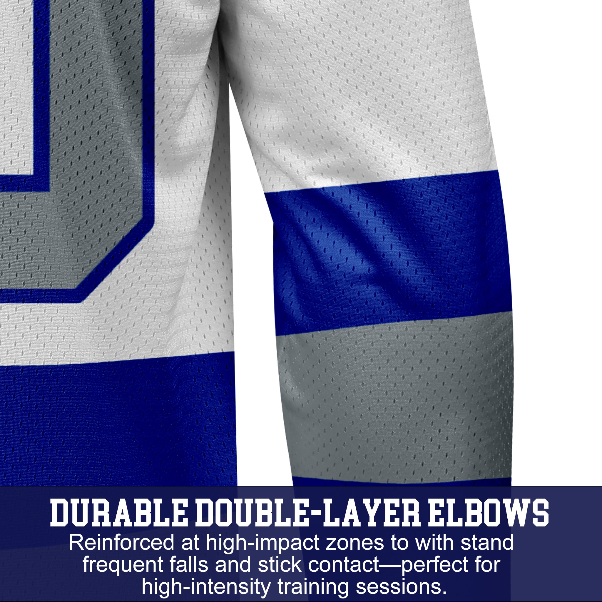 Custom Hockey Jersey Practice PS-102 WhiteRoyalSilver