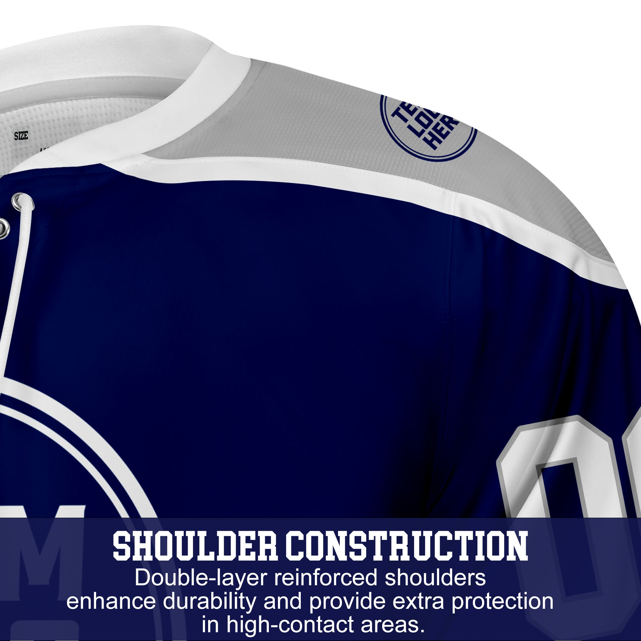Custom Hockey Jersey Varsity Teamwear VT-301 BlueWhiteGrey