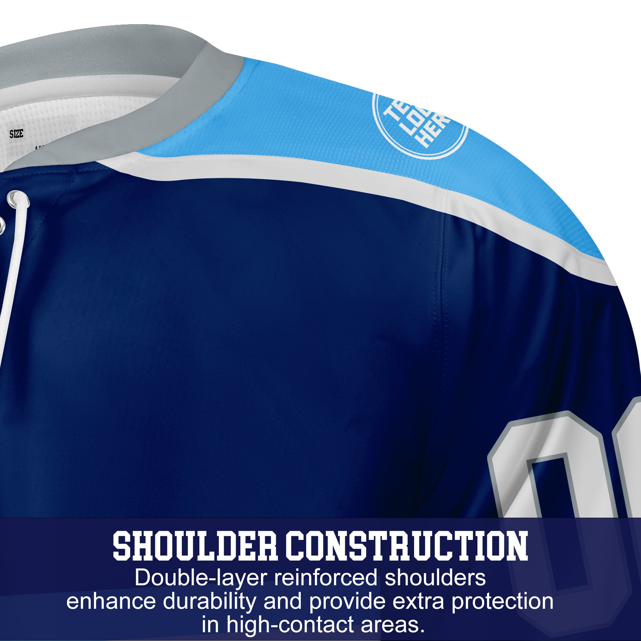 Custom Hockey Jersey Varsity Teamwear VT-302 NavySkyWhiteSilver
