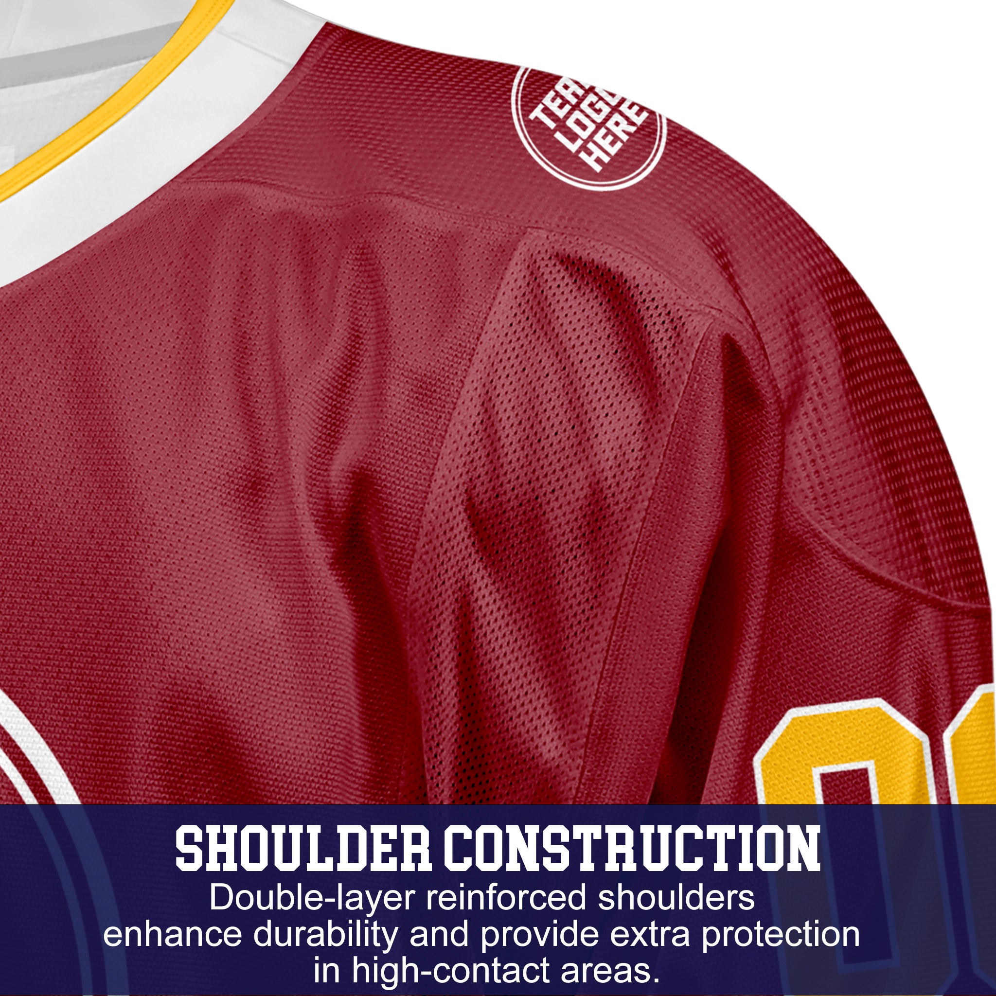 Custom Hockey Jersey Elite Pro EP-201 MaroonGoldWhite