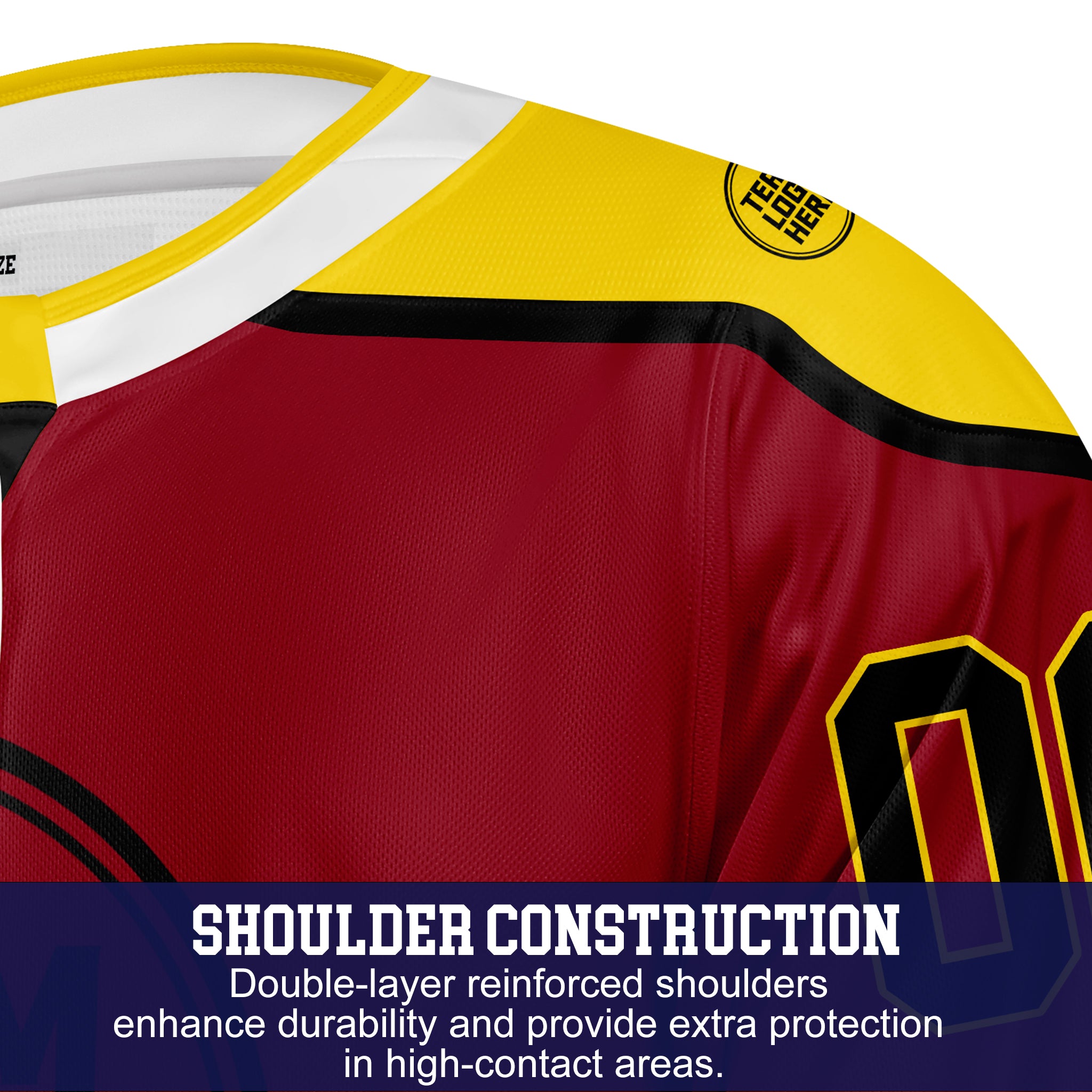 Custom Hockey Jersey Varsity Teamwear VT-208 RedYellowBlack