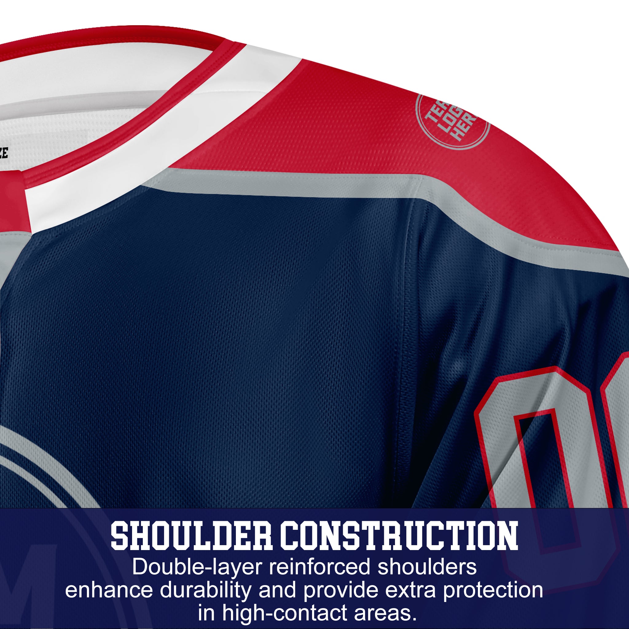 Custom Hockey Jersey Varsity Teamwear VT-208 SteelRedSilver