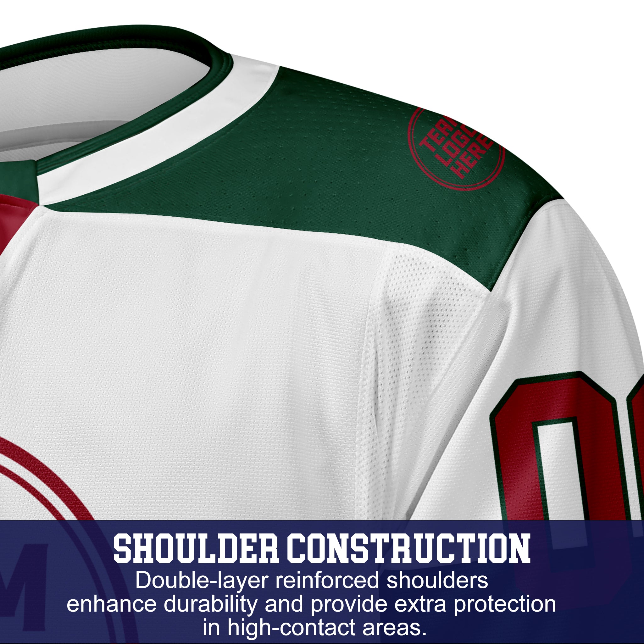 Custom Hockey Jersey Elite Pro EP-103 WhiteGreenRed