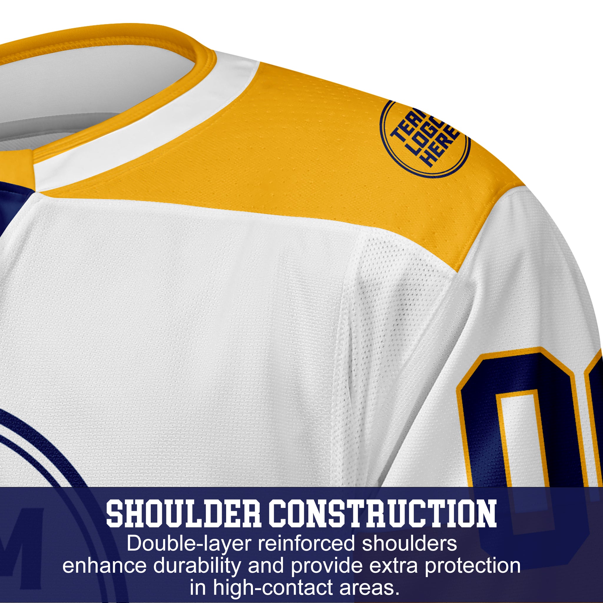 Custom Hockey Jersey Elite Pro EP-103 WhiteGoldNavy