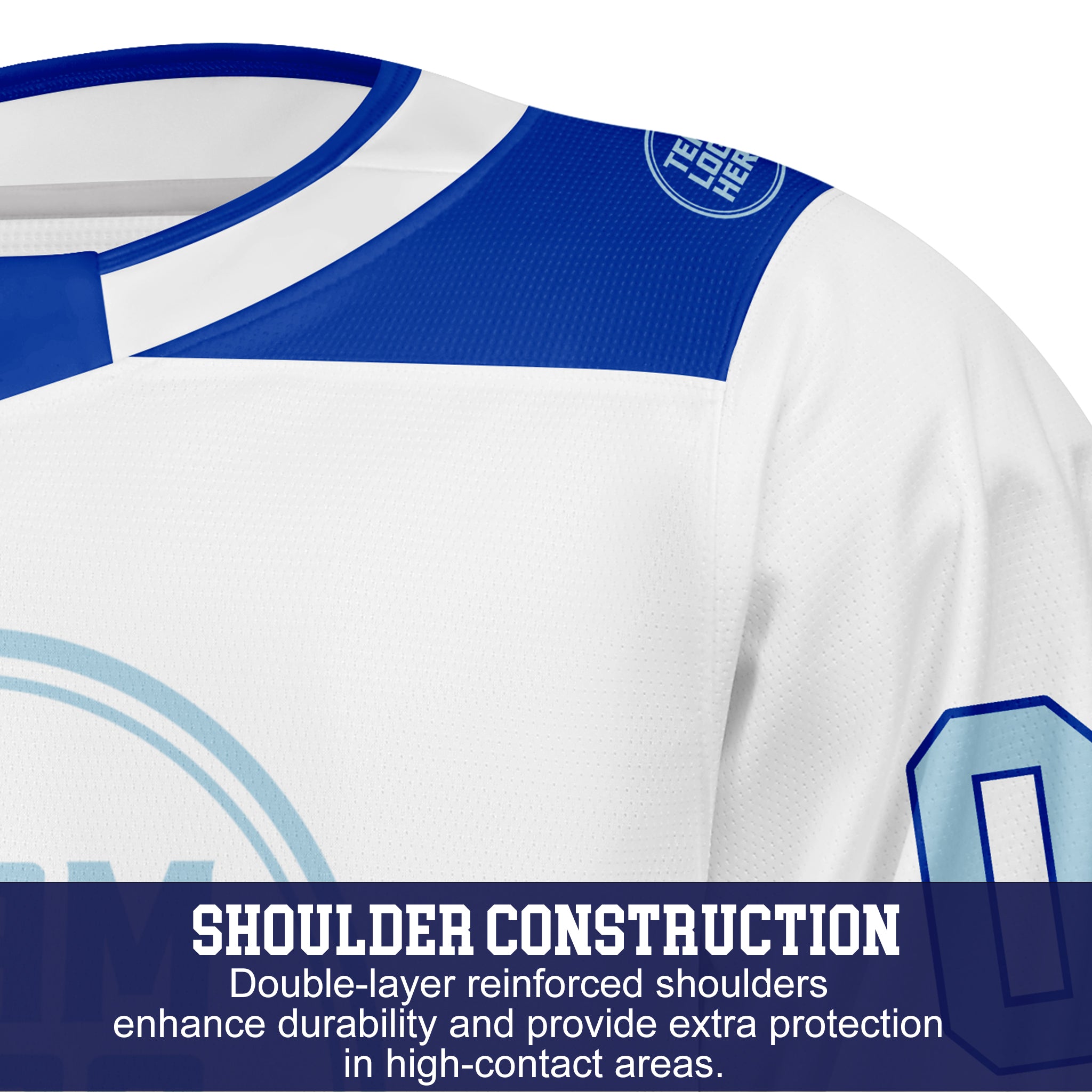 Custom Hockey Jersey Varsity Teamwear VT-101 WhiteBlueIce
