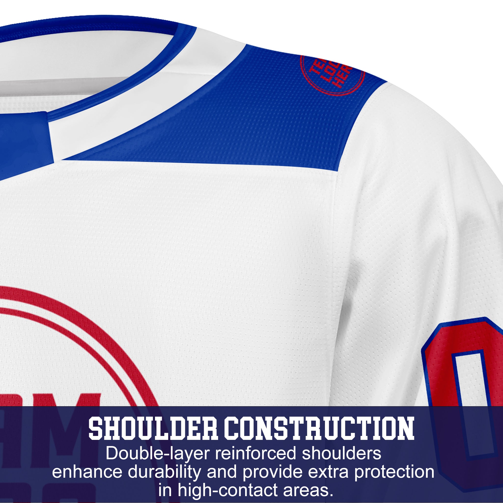 Custom Hockey Jersey Varsity Teamwear VT-101 WhiteRoyalRed