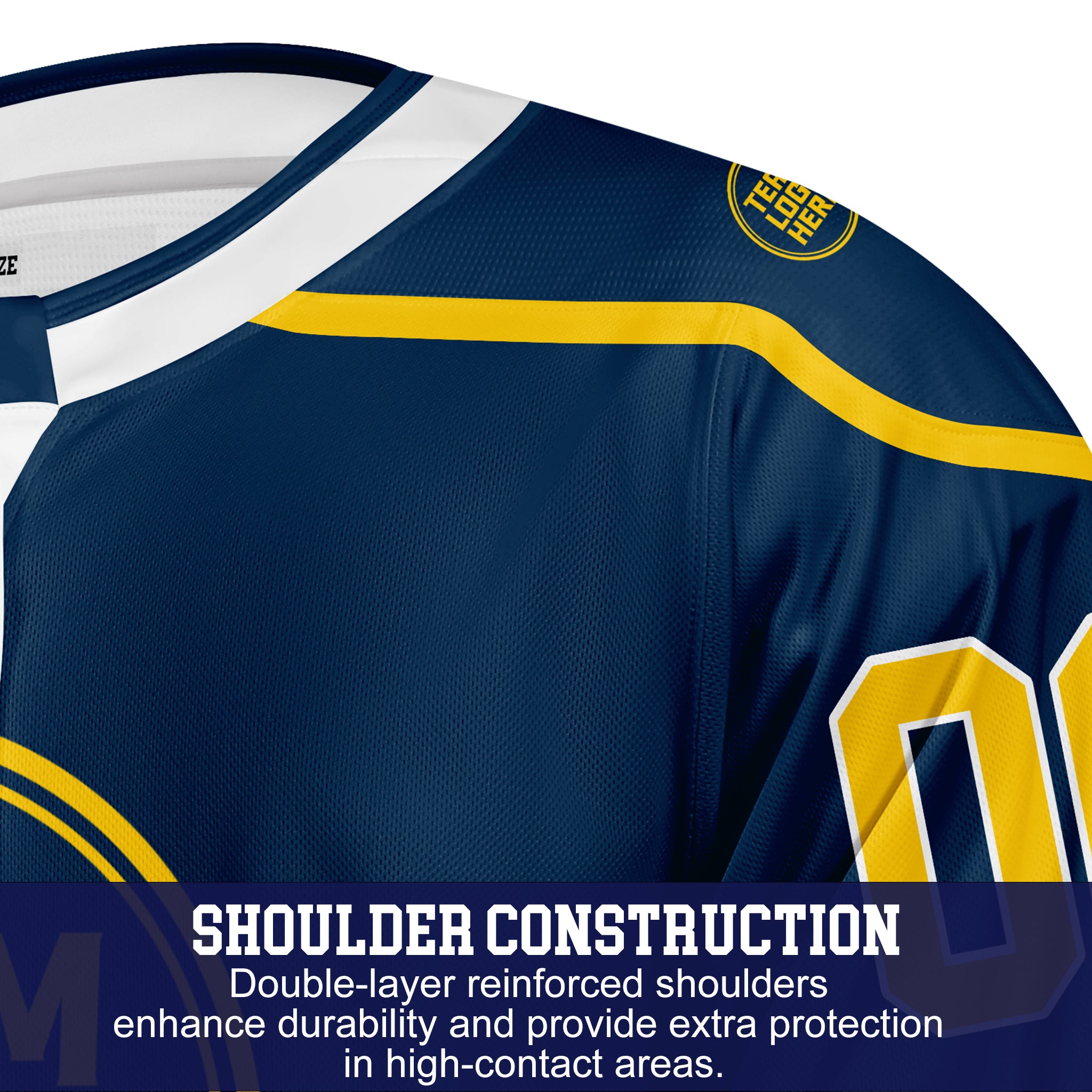 Custom Hockey Jersey Varsity Teamwear VT-202 NavyYellowWhite