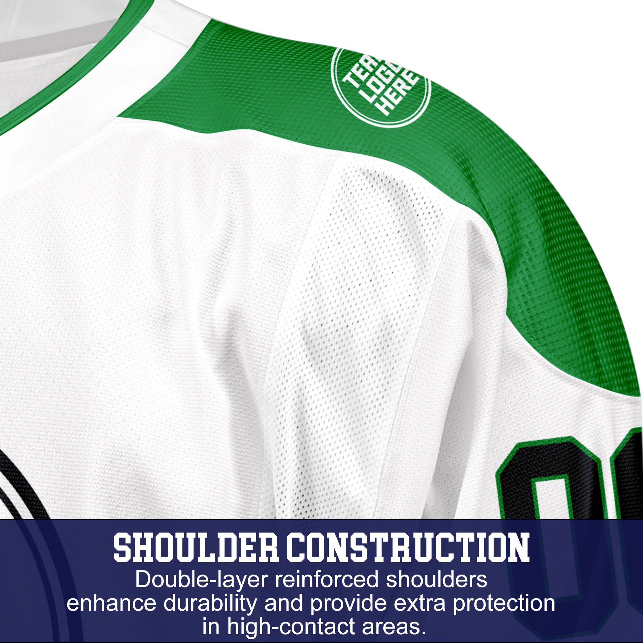 Custom Hockey Jersey Elite Pro EP-202 GreenWhiteBlack