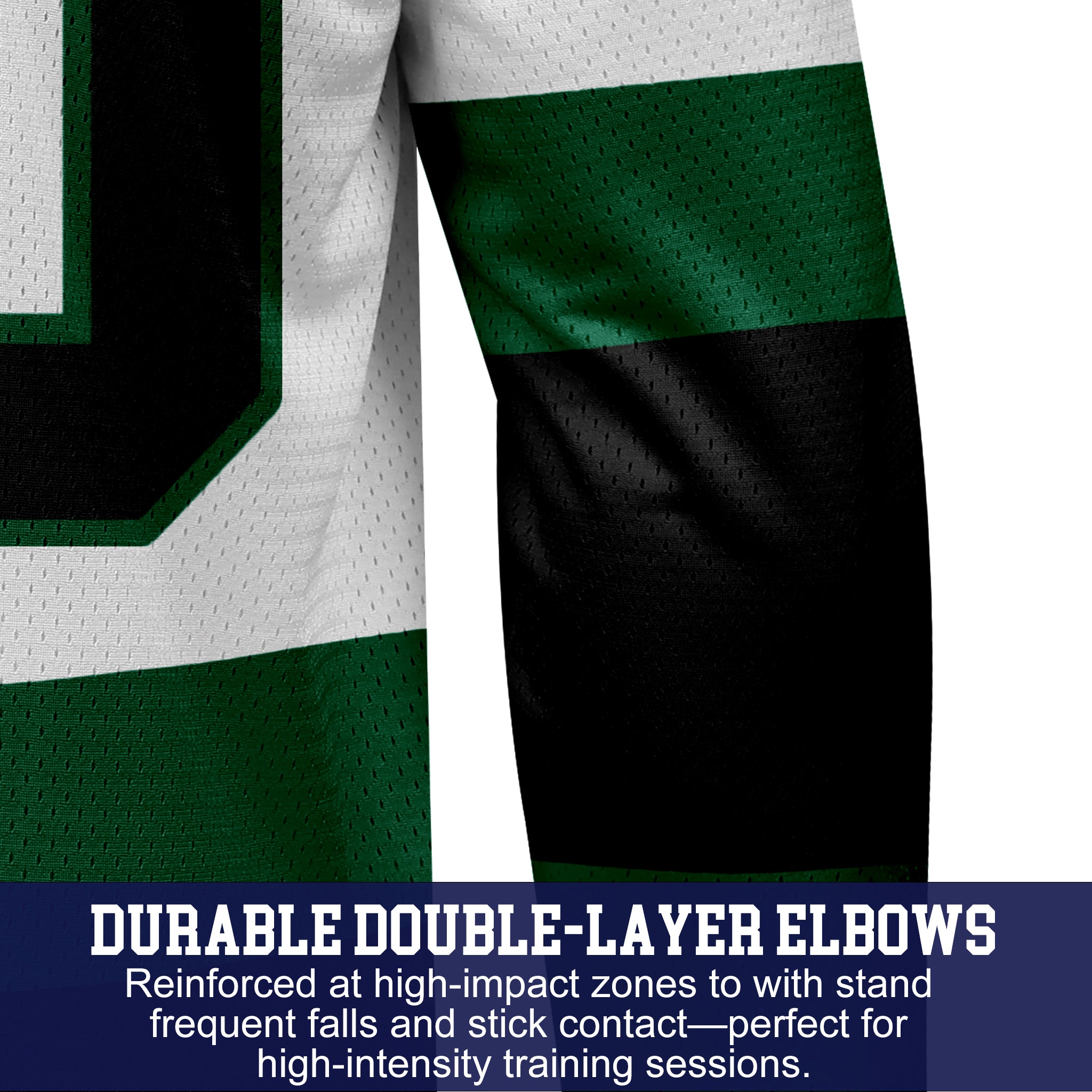 Custom Hockey Jersey Practice PS-102 WhiteGreenBlack