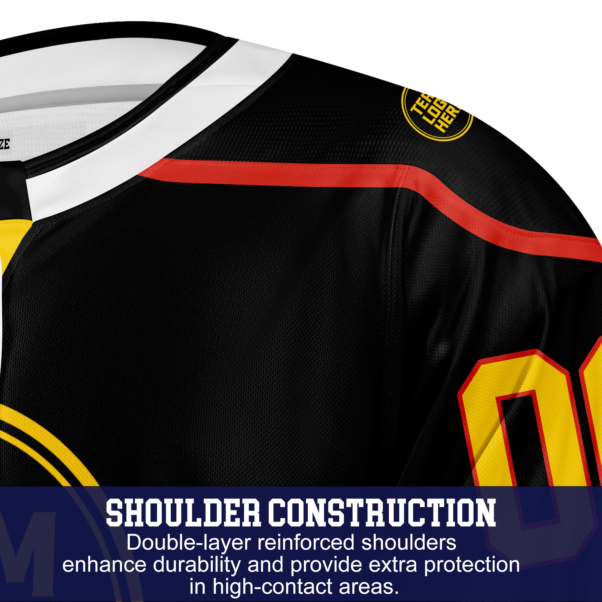 Custom Hockey Jersey Varsity Teamwear VT-202 BlackGoldRed
