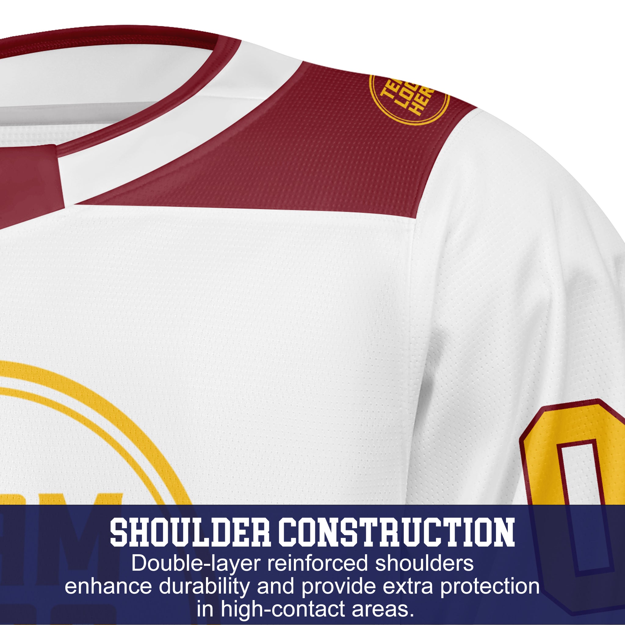 Custom Hockey Jersey Varsity Teamwear VT-101 WhiteRedGold