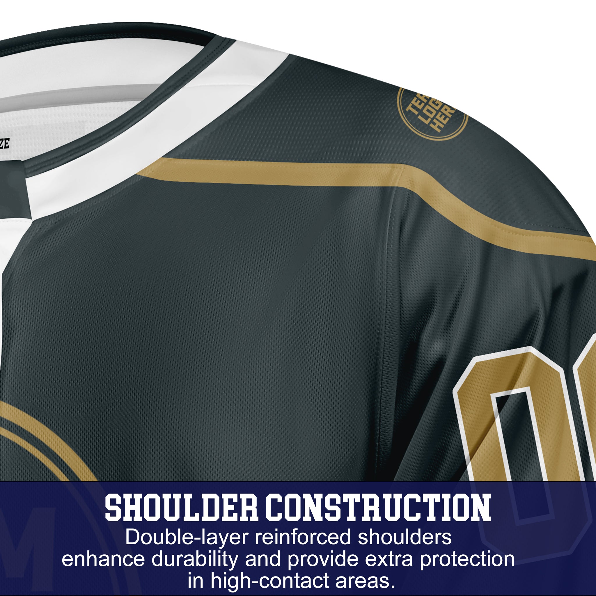 Custom Hockey Jersey Varsity Teamwear VT-202 SteelGoldWhite