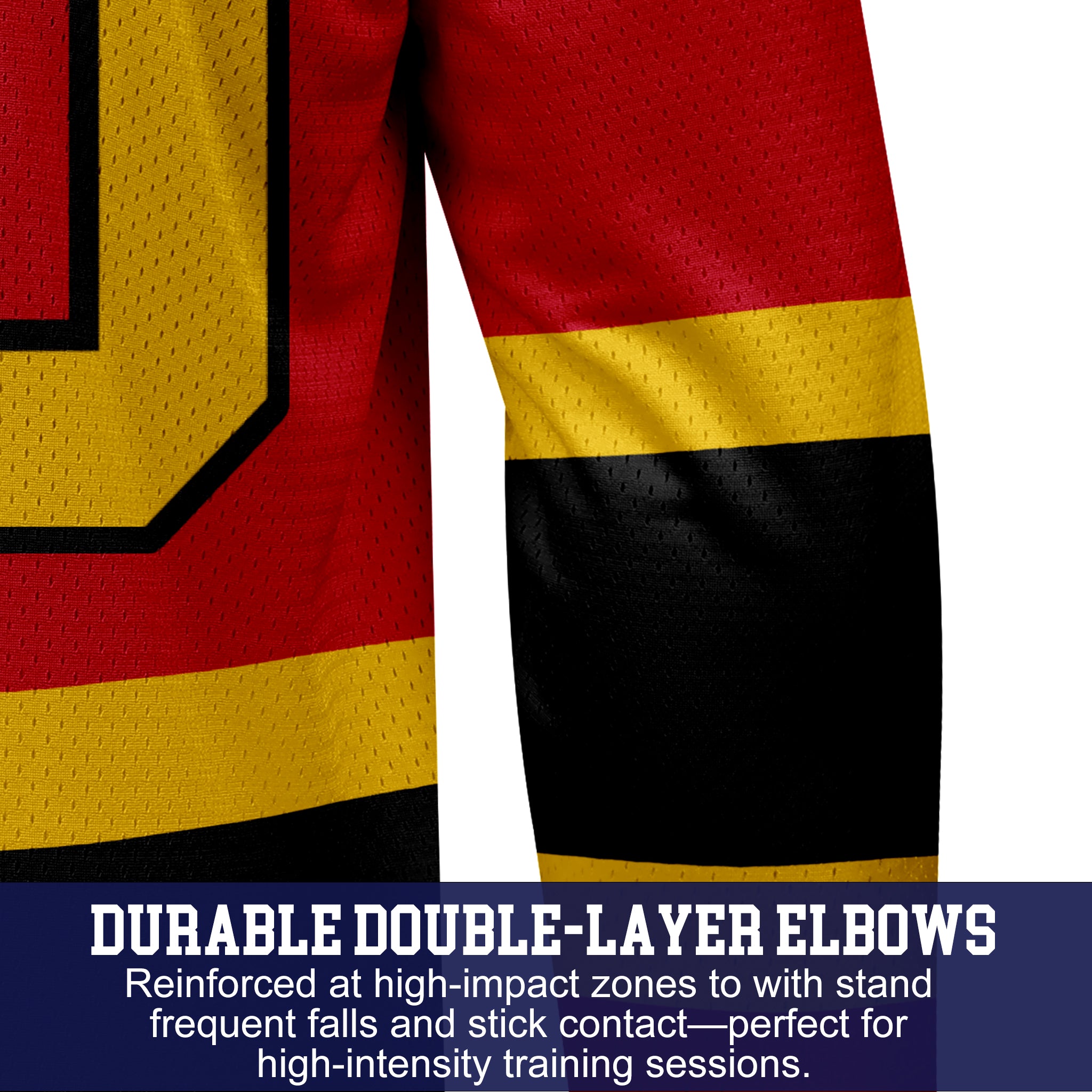 Custom Hockey Jersey Practice PS-107 RedGoldBlack