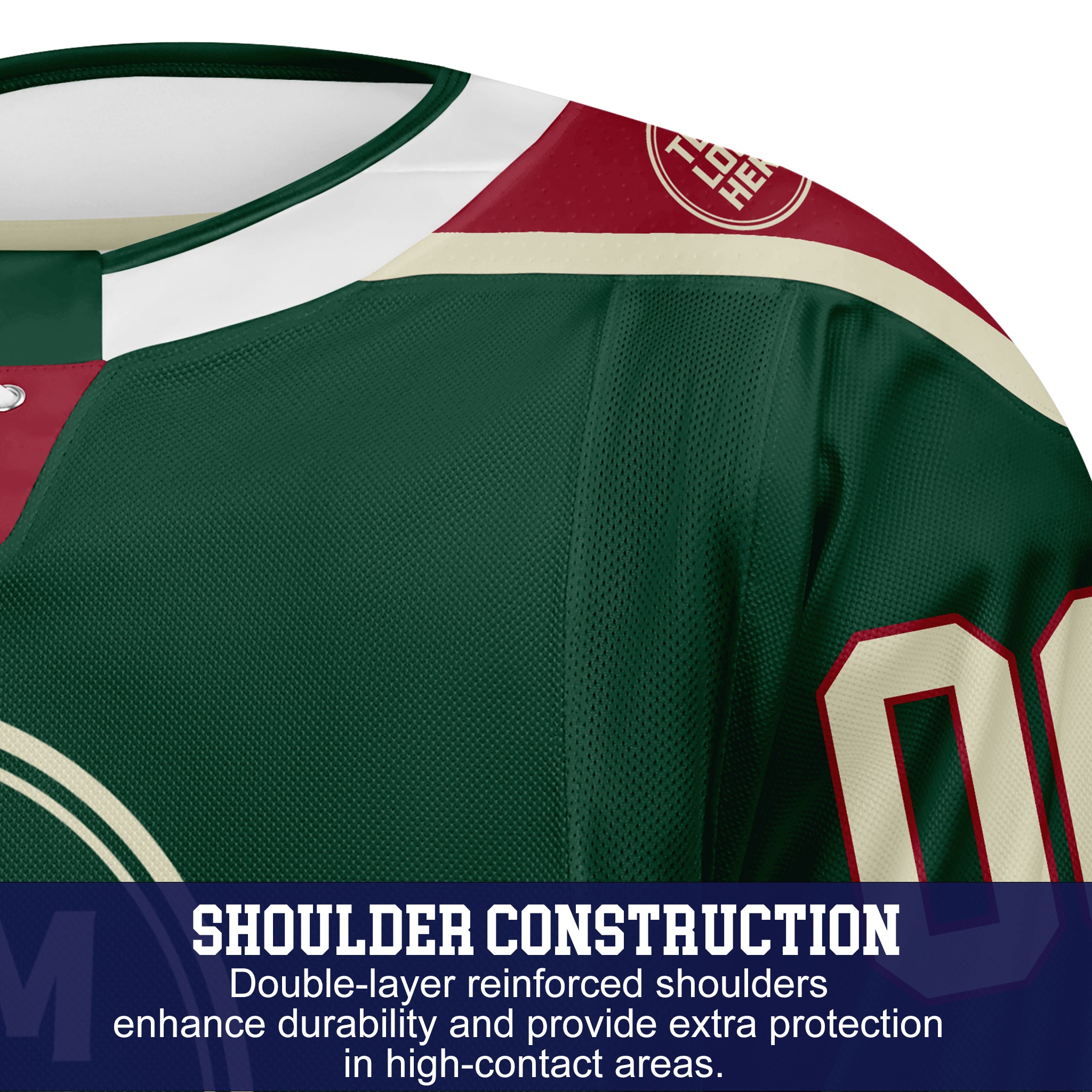 Custom Hockey Jersey Elite Pro EP-301 GreenCreamRed