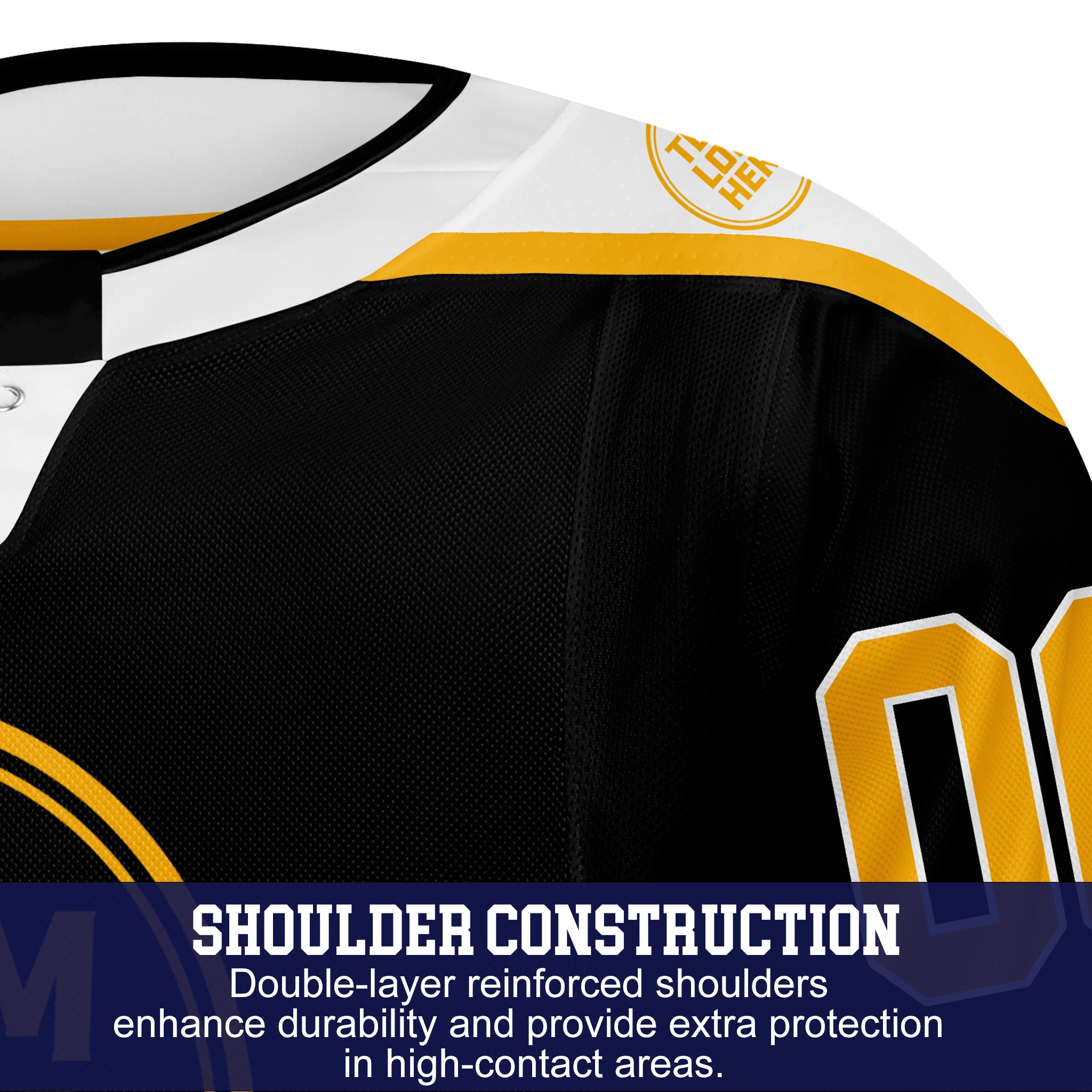 Custom Hockey Jersey Elite Pro EP-301 BlackGoldWhite