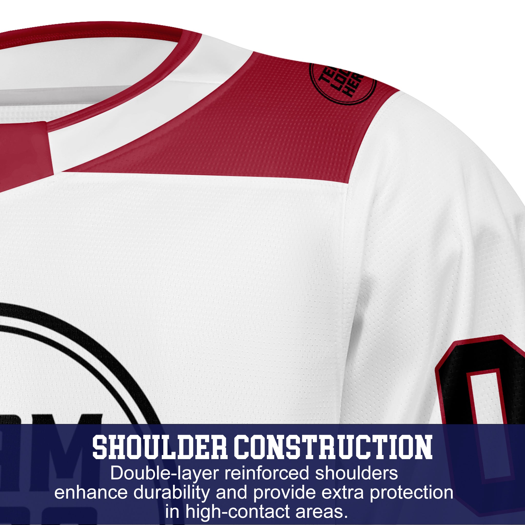 Custom Hockey Jersey Varsity Teamwear VT-101 WhiteRedBlack