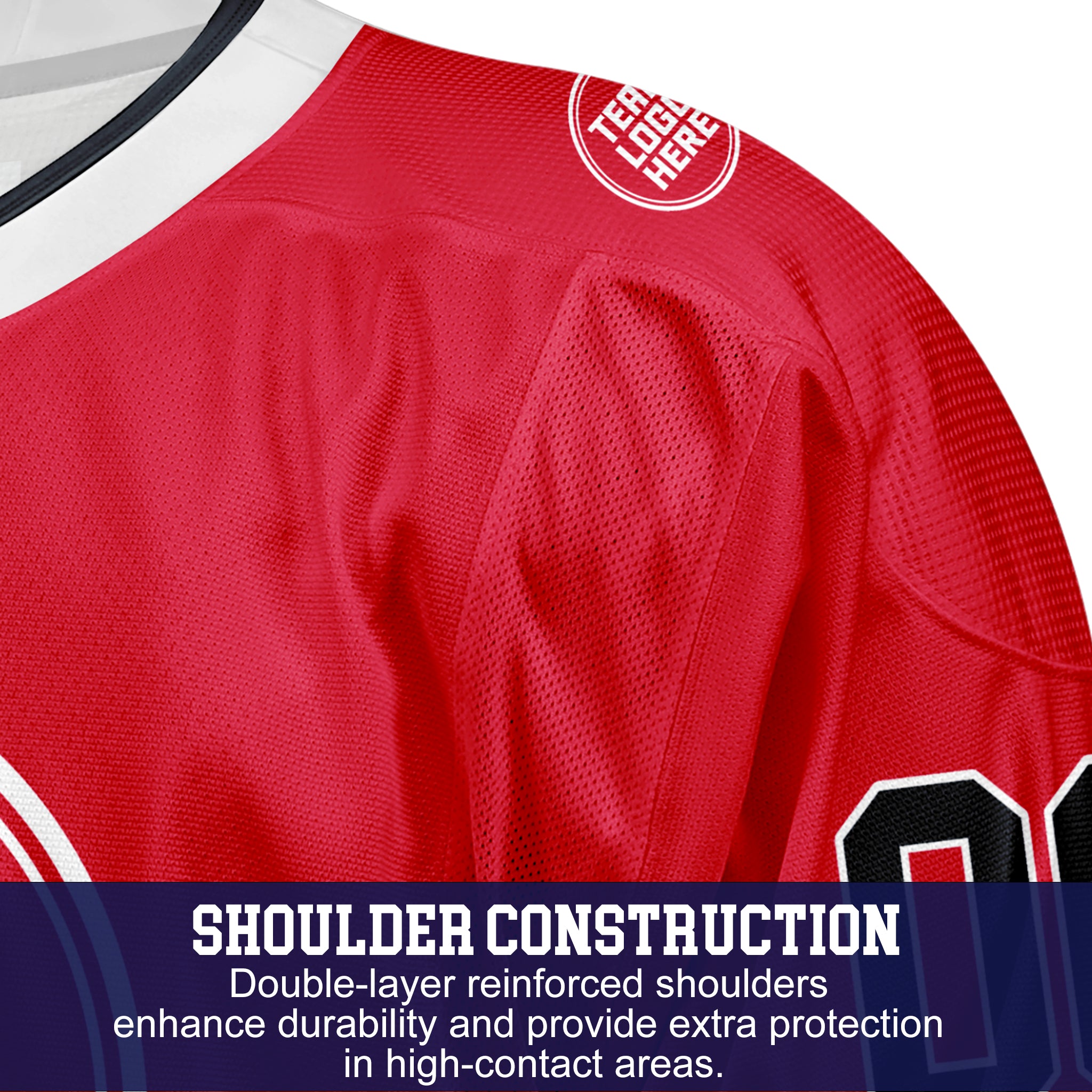 Custom Hockey Jersey Elite Pro EP-201 RedBlackWhite
