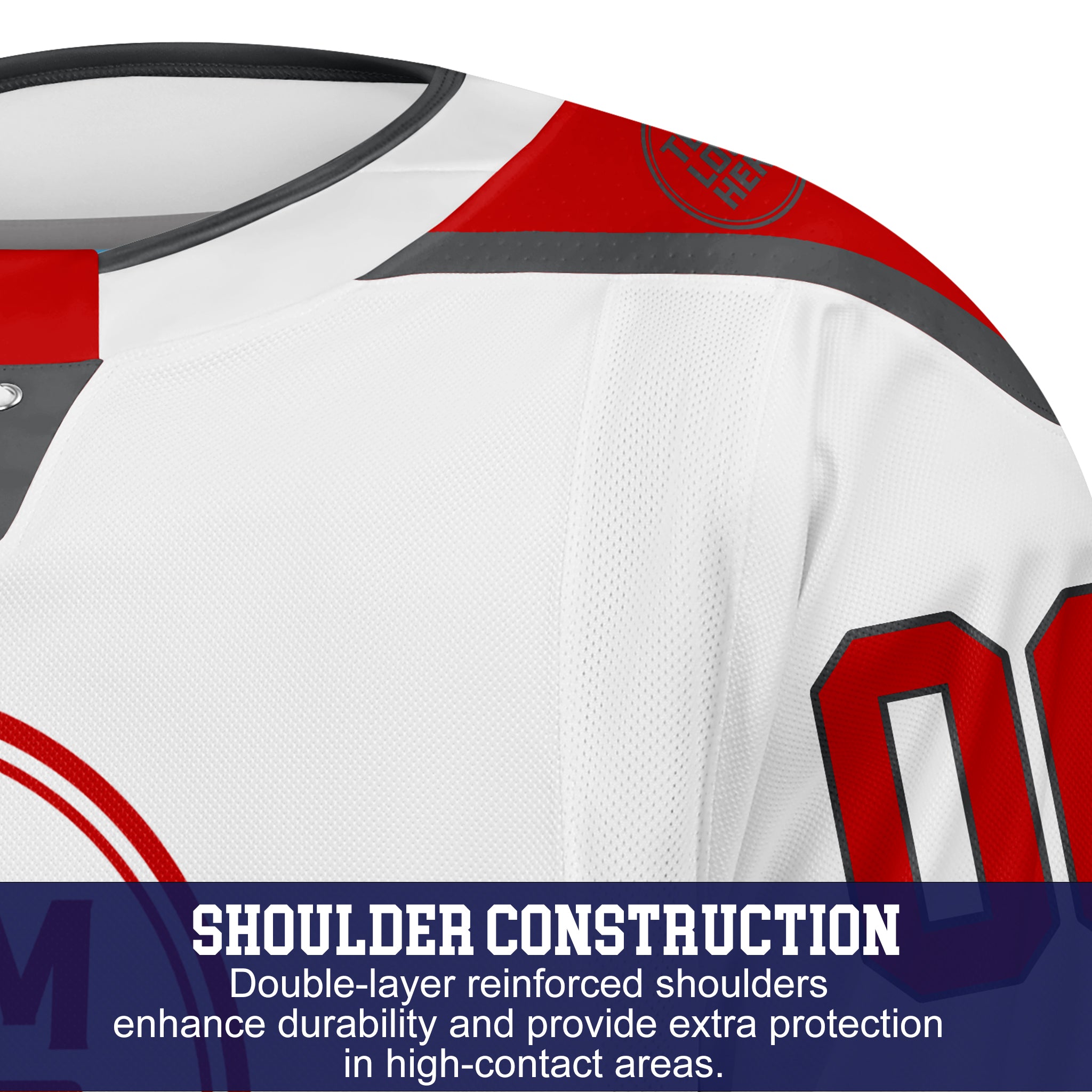 Custom Hockey Jersey Elite Pro EP-302 WhiteRedGray