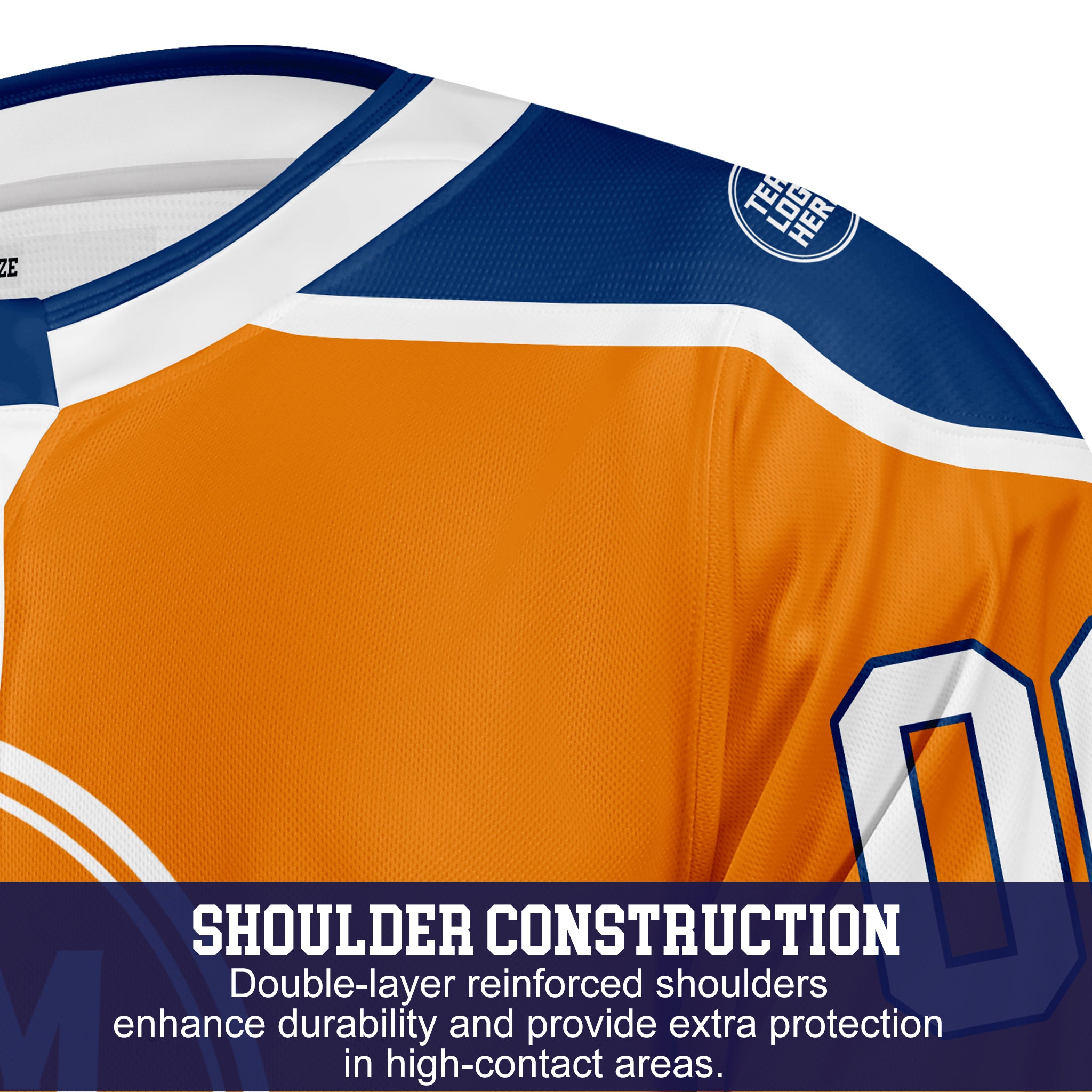 Custom Hockey Jersey Varsity Teamwear VT-208 OrangeNavyWhite