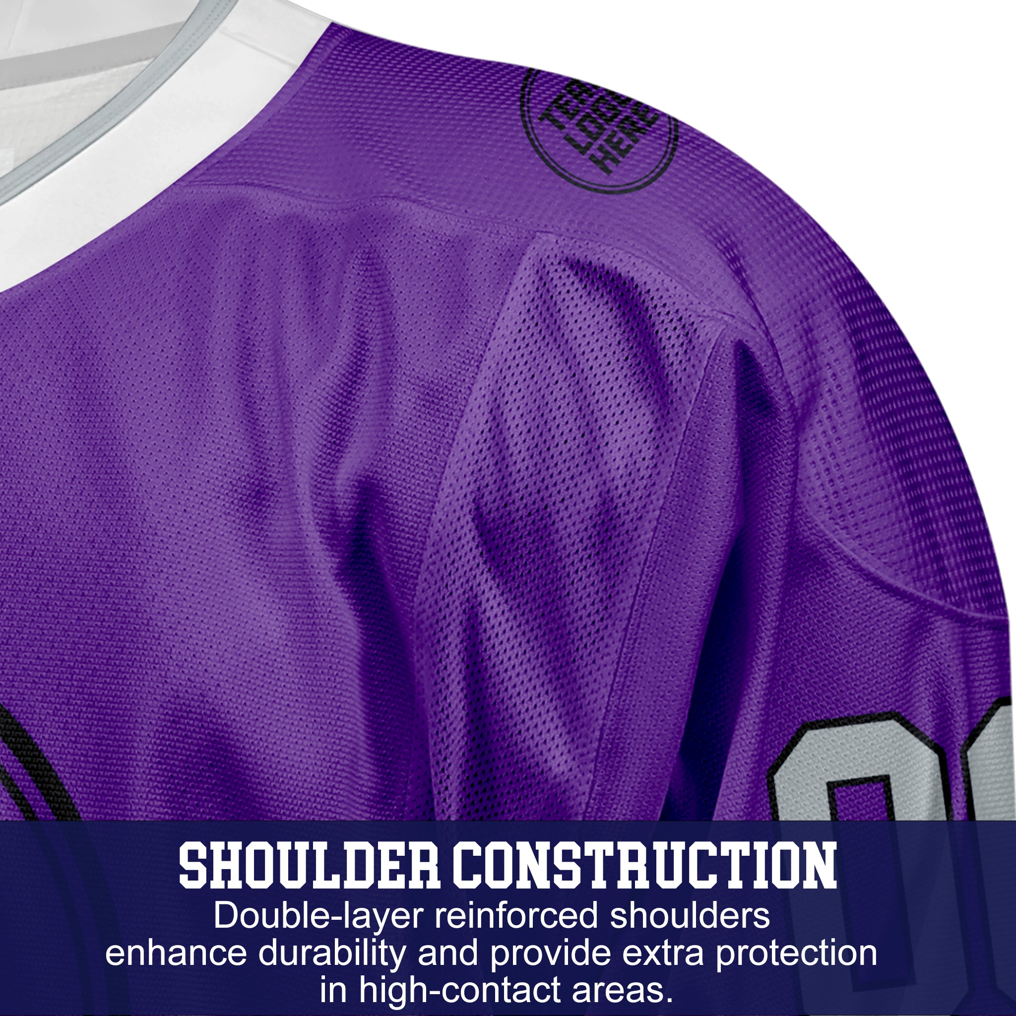 Custom Hockey Jersey Elite Pro EP-201 PurpleSilverBlack