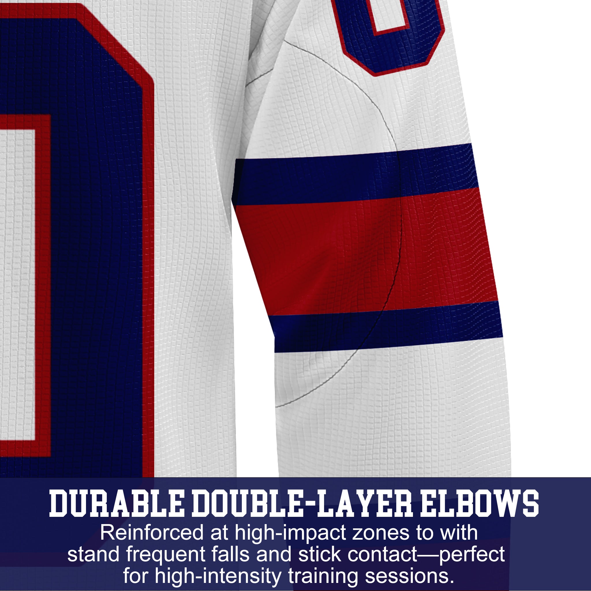 Custom Hockey Jersey Practice PS-202 WhiteNavyRed
