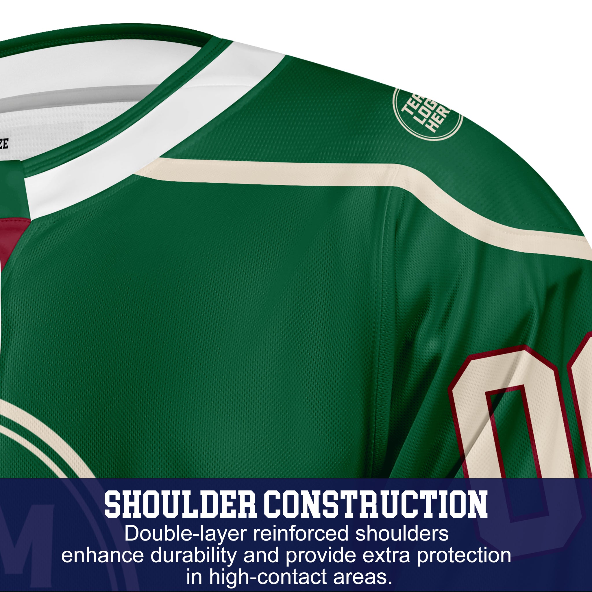 Custom Hockey Jersey Varsity Teamwear VT-202 ForestBeigeWine