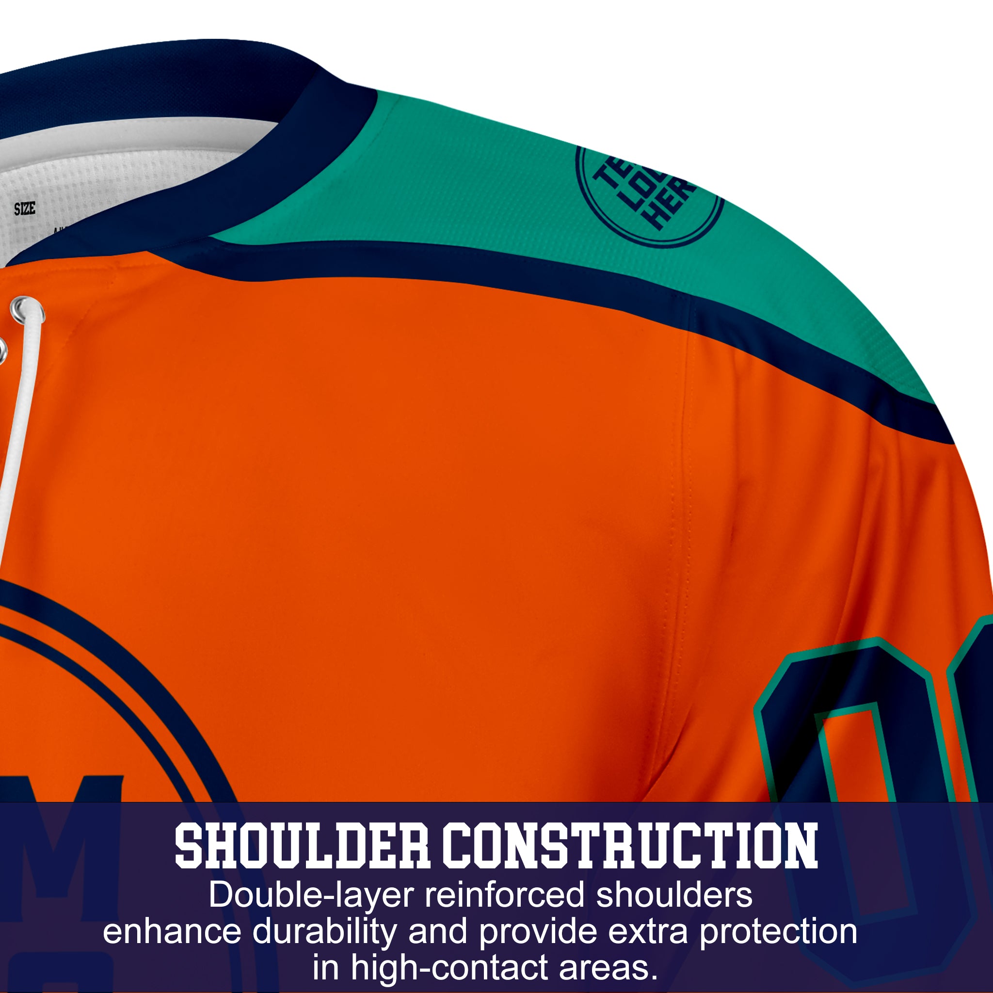 Custom Hockey Jersey Varsity Teamwear VT-301 OrangeBlueTeal