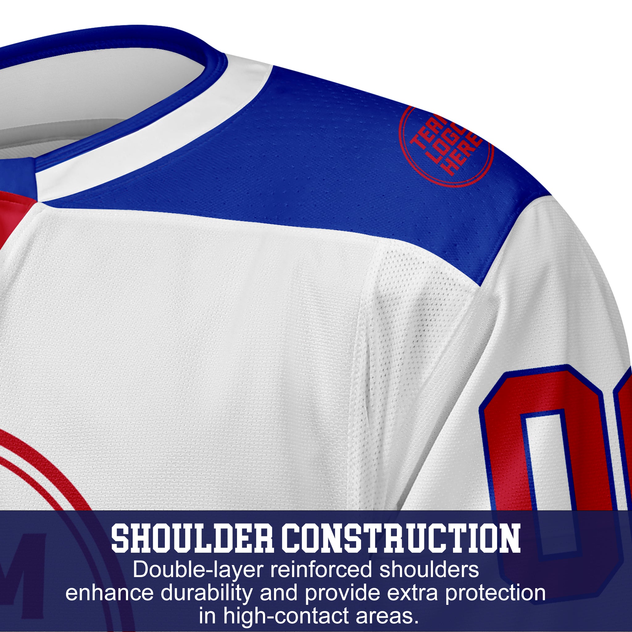 Custom Hockey Jersey Elite Pro EP-101 WhiteRedBlue