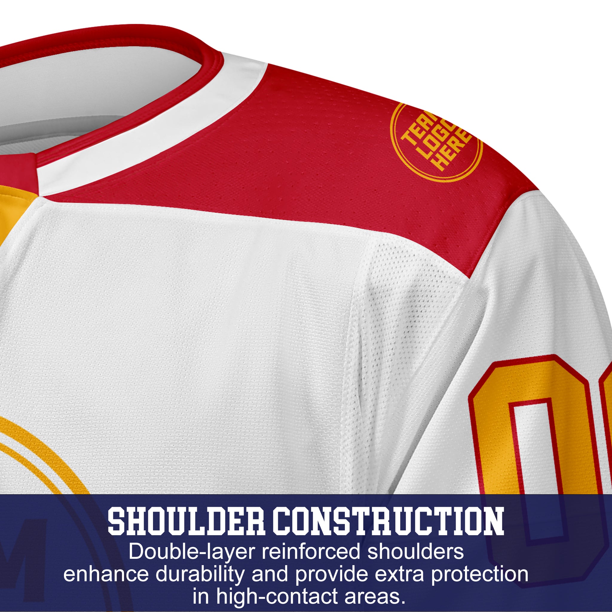 Custom Hockey Jersey Elite Pro EP-102 WhiteRedGold