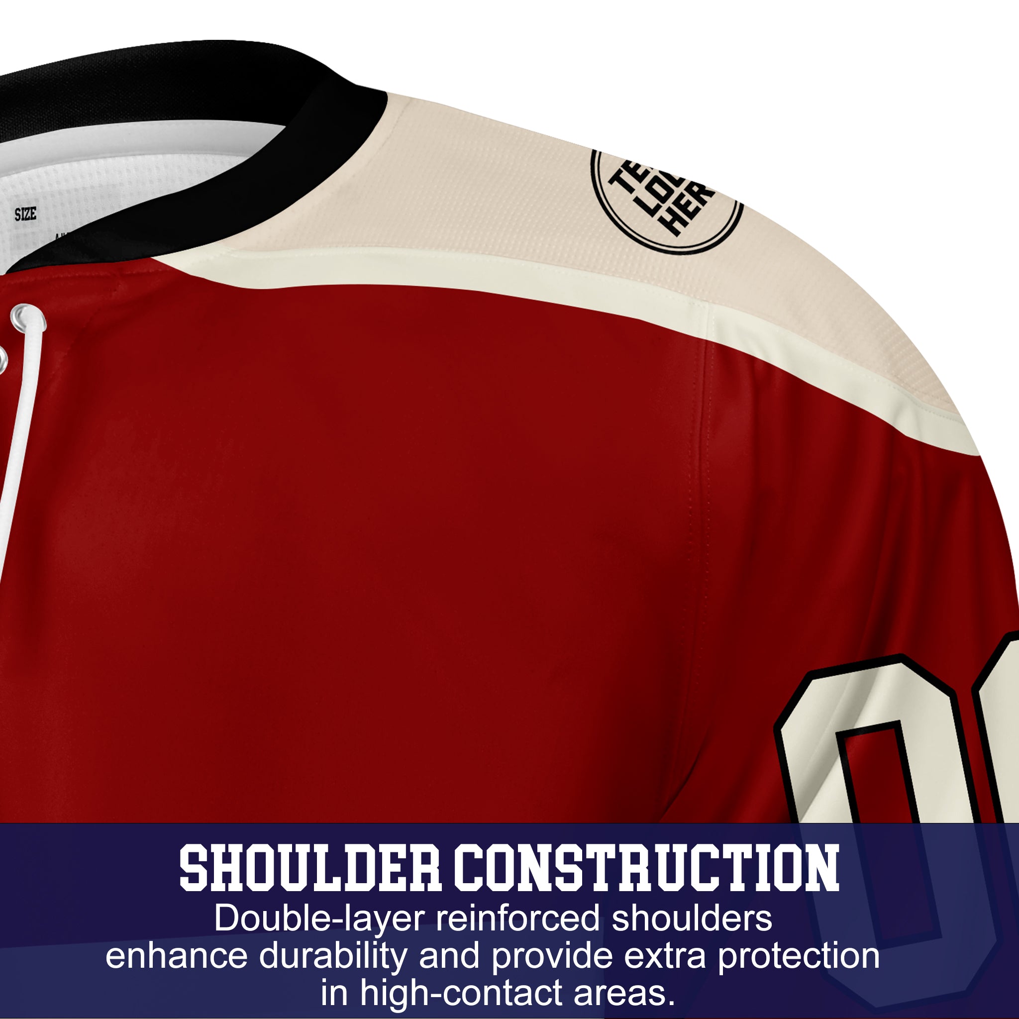 Custom Hockey Jersey Varsity Teamwear VT-302 RedSandBeigeBlack