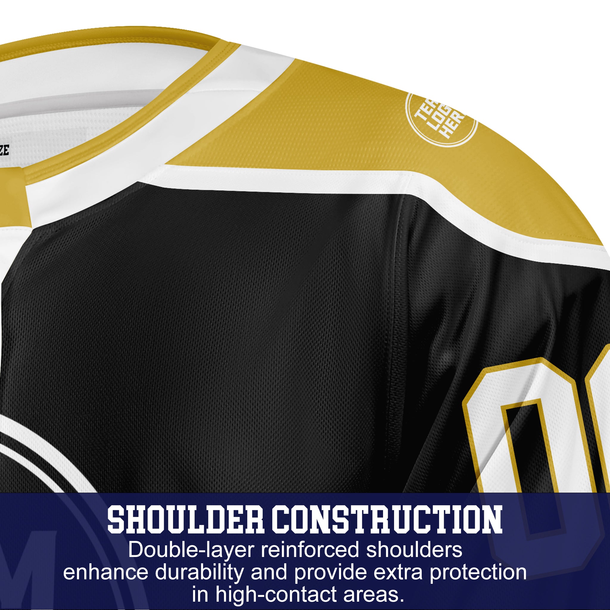 Custom Hockey Jersey Varsity Teamwear VT-208 BlackGoldWhite