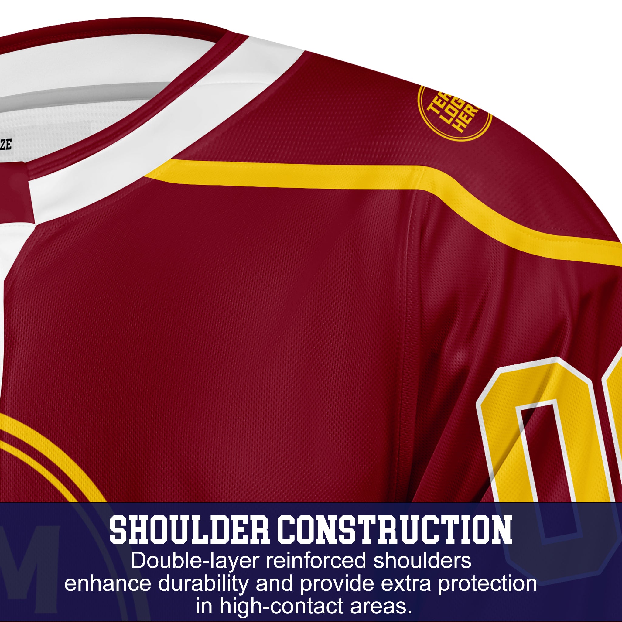 Custom Hockey Jersey Varsity Teamwear VT-202 MaroonGoldWhite