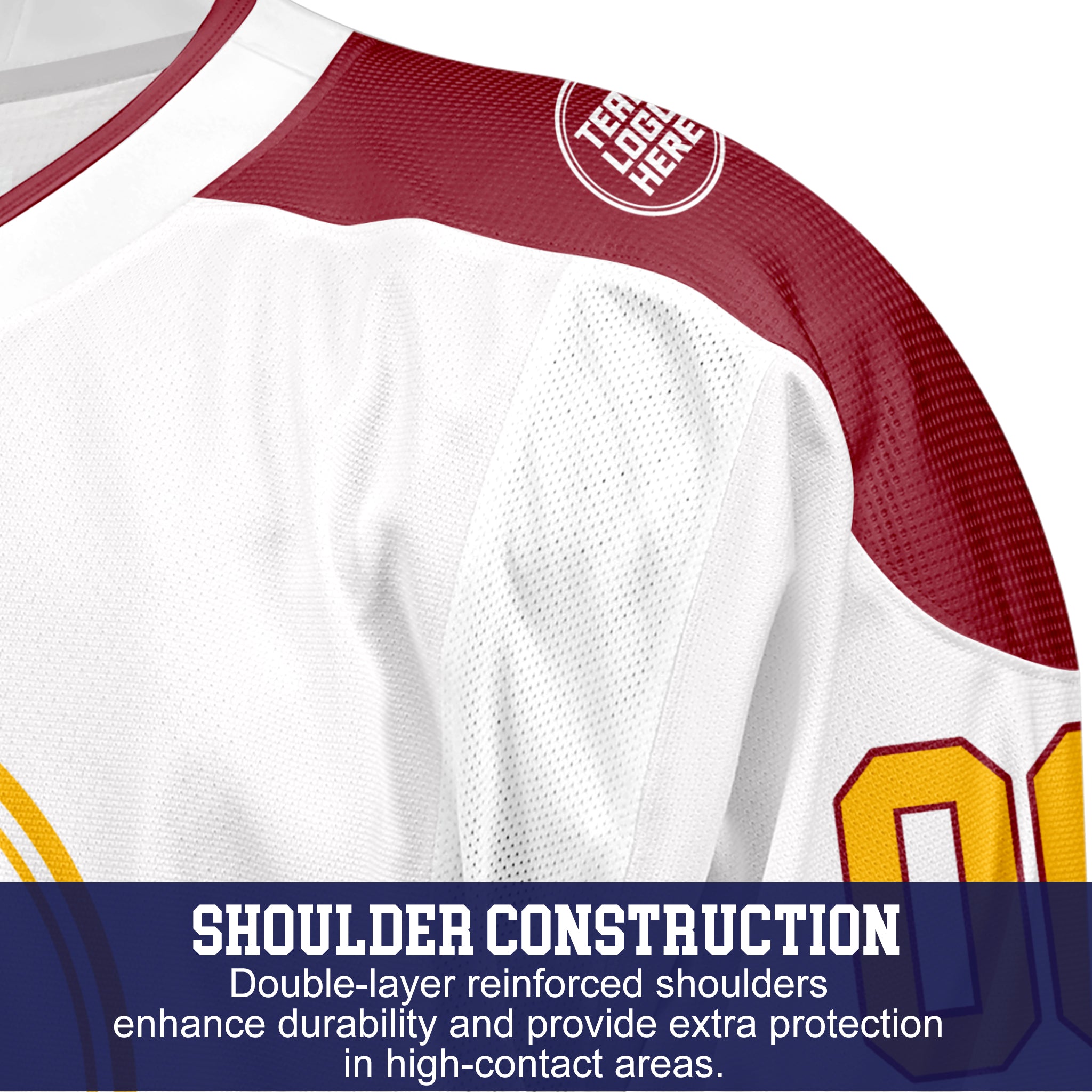 Custom Hockey Jersey Elite Pro EP-202 BurgundyWhiteGold