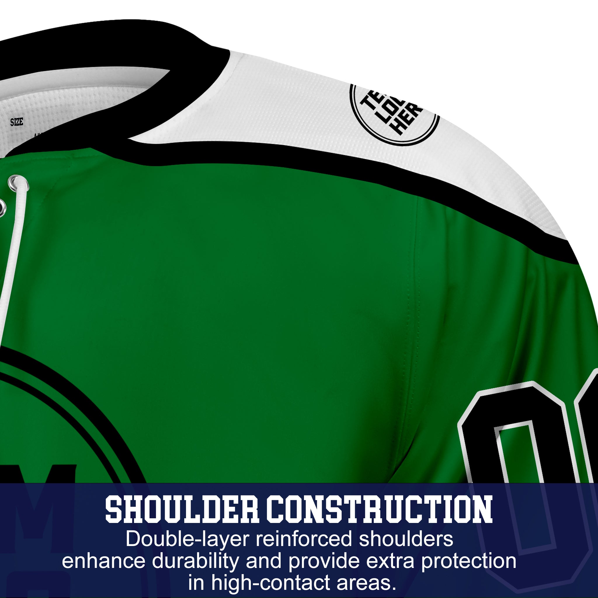 Custom Hockey Jersey Varsity Teamwear VT-301 GreenBlackWhite