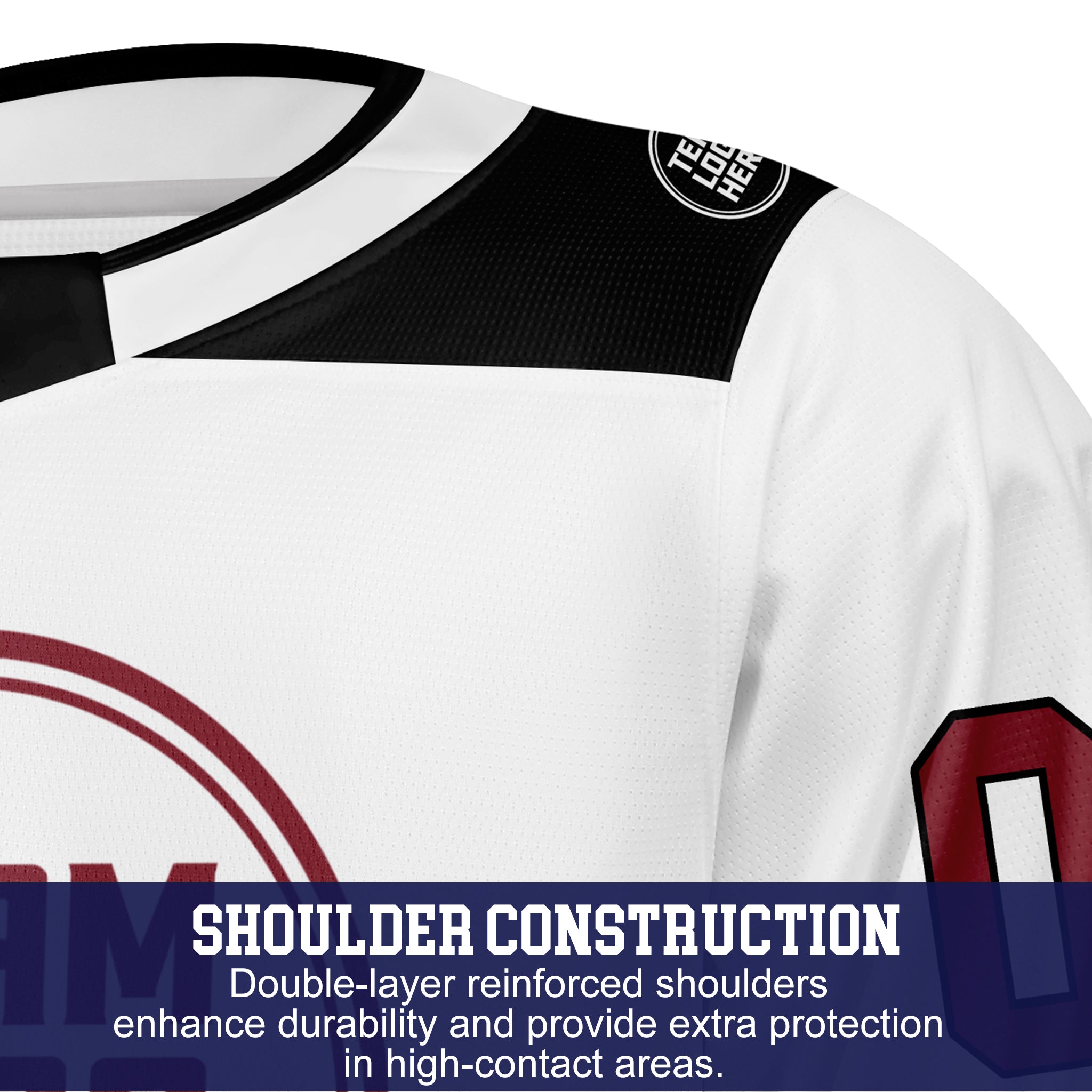 Custom Hockey Jersey Varsity Teamwear VT-101 WhiteBlackRed