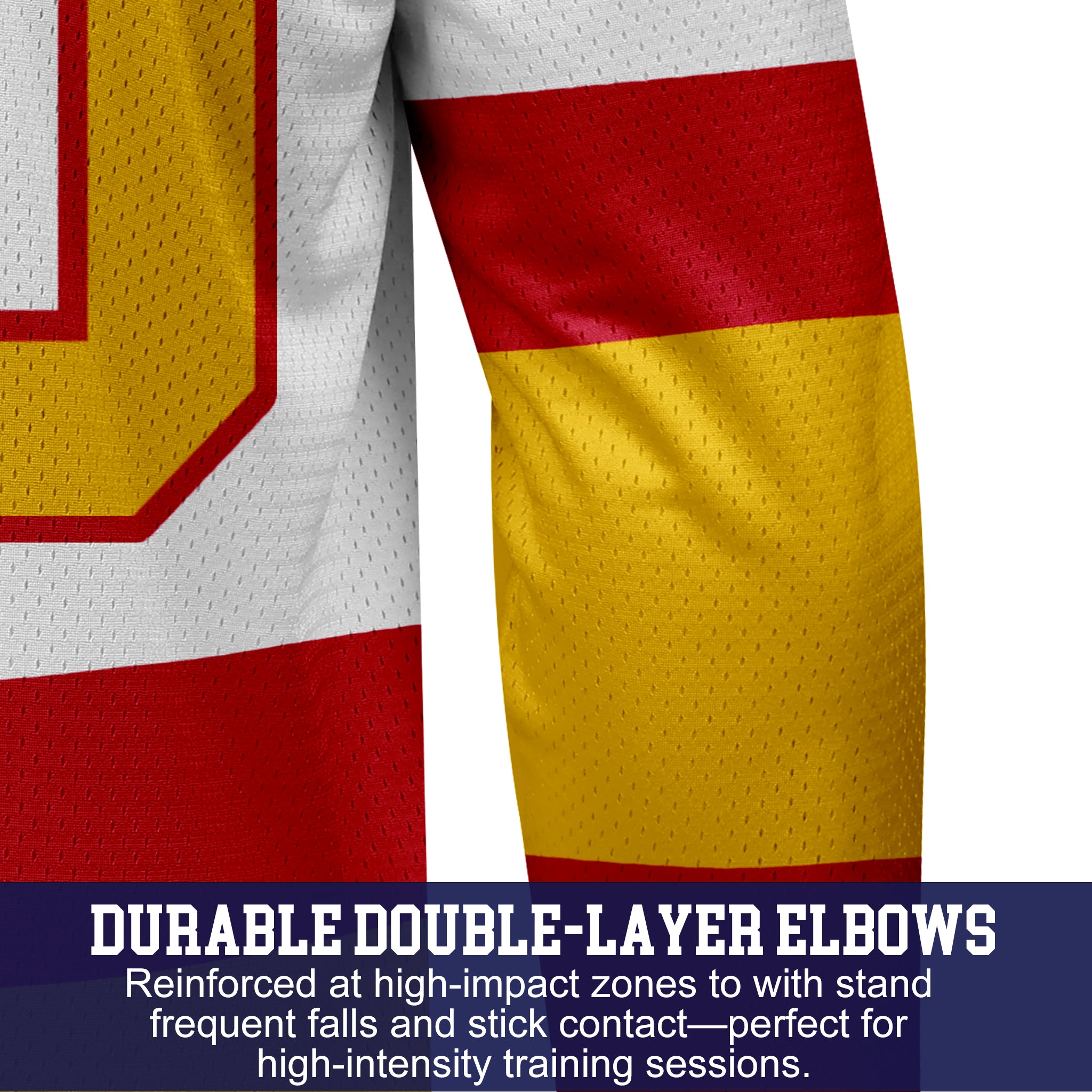 Custom Hockey Jersey Practice PS-102 WhiteRedGold