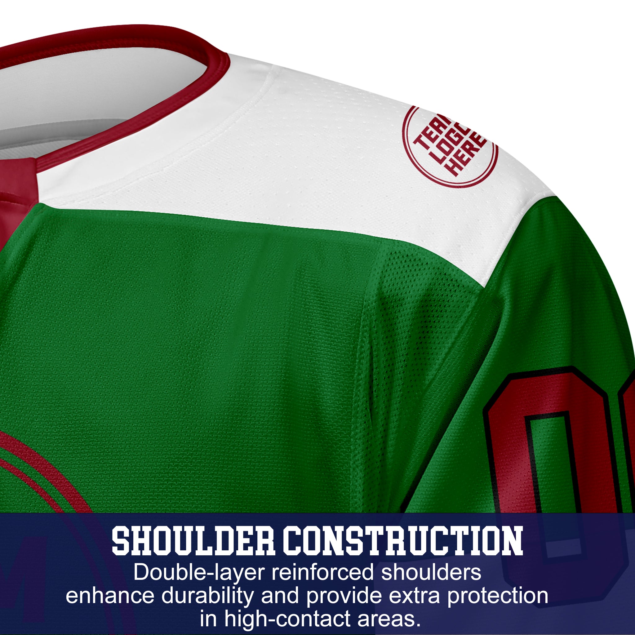 Custom Hockey Jersey Elite Pro EP-105 GreenWhiteBlackMaroon
