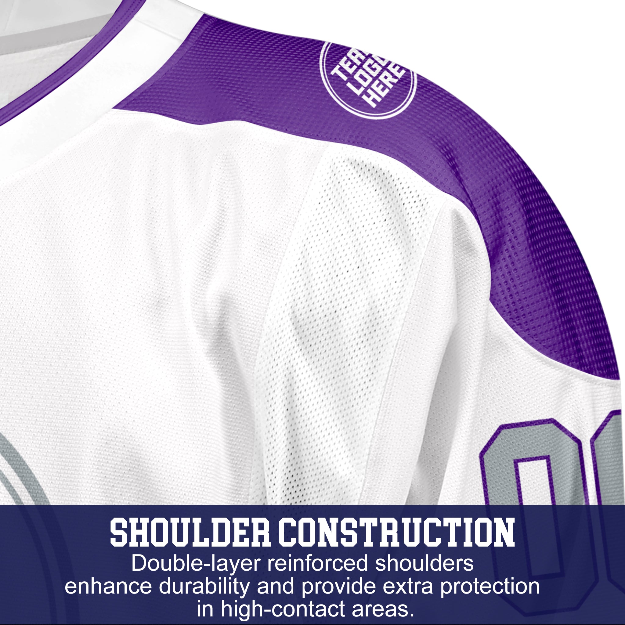 Custom Hockey Jersey Elite Pro EP-202 PurpleWhiteSilver