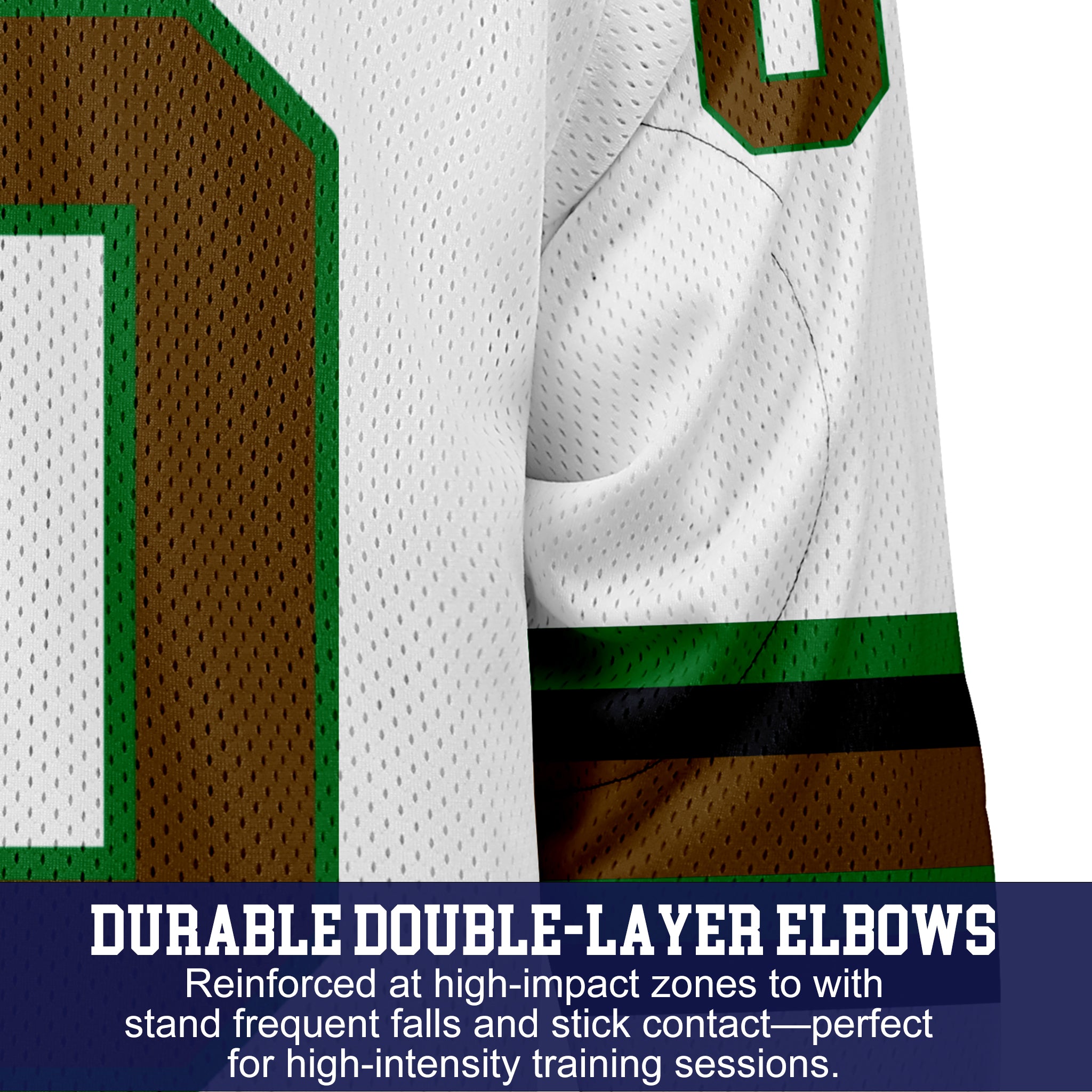 Custom Hockey Jersey Practice PS-302 WhiteGreenBlackBrown