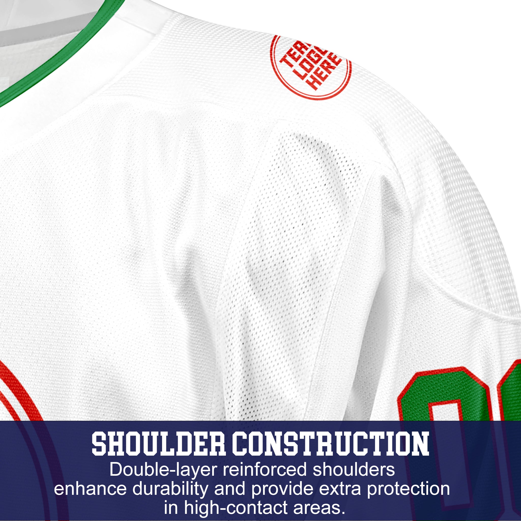 Custom Hockey Jersey Elite Pro EP-201 WhiteGreenRed