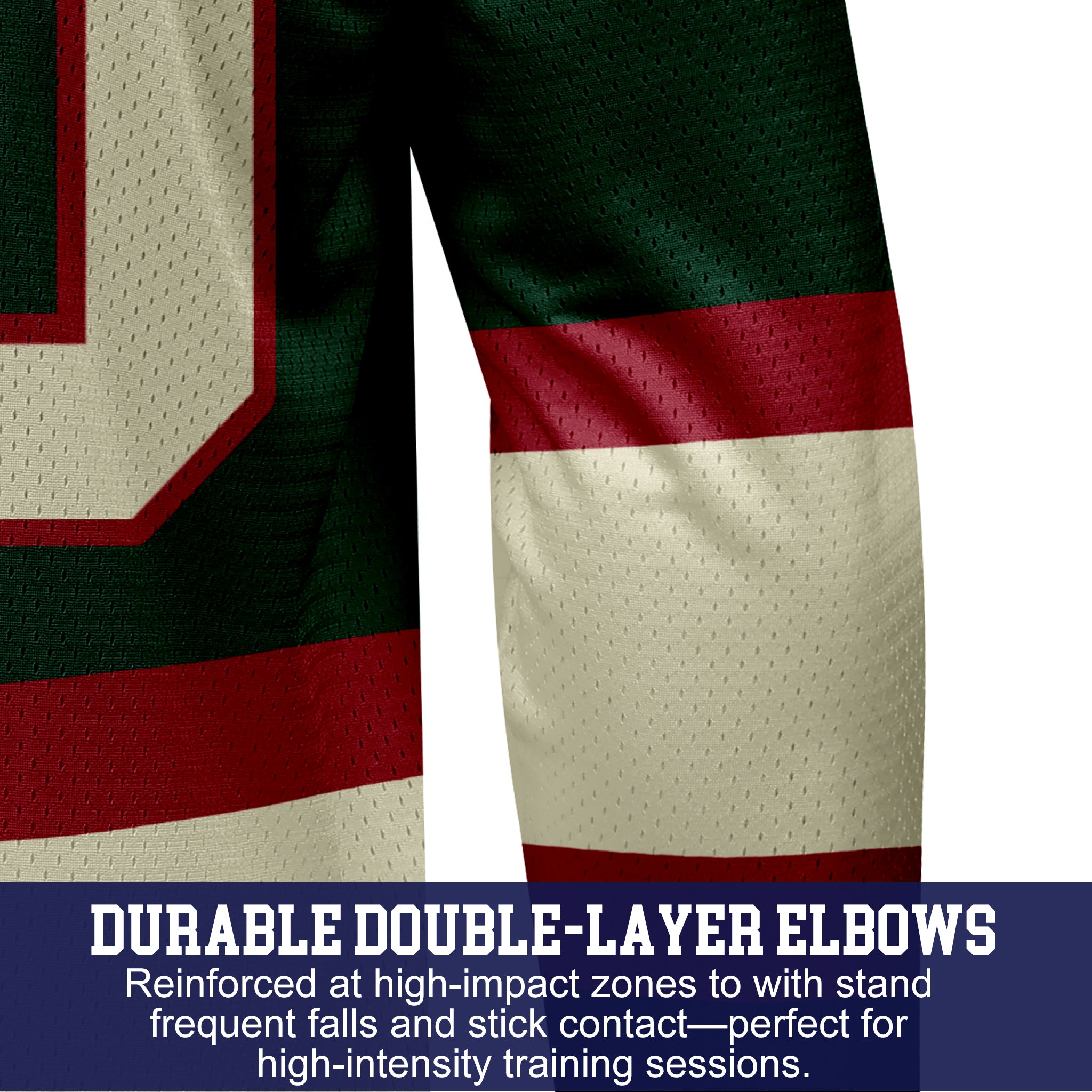 Custom Hockey Jersey Practice PS-107 GreenRedCream