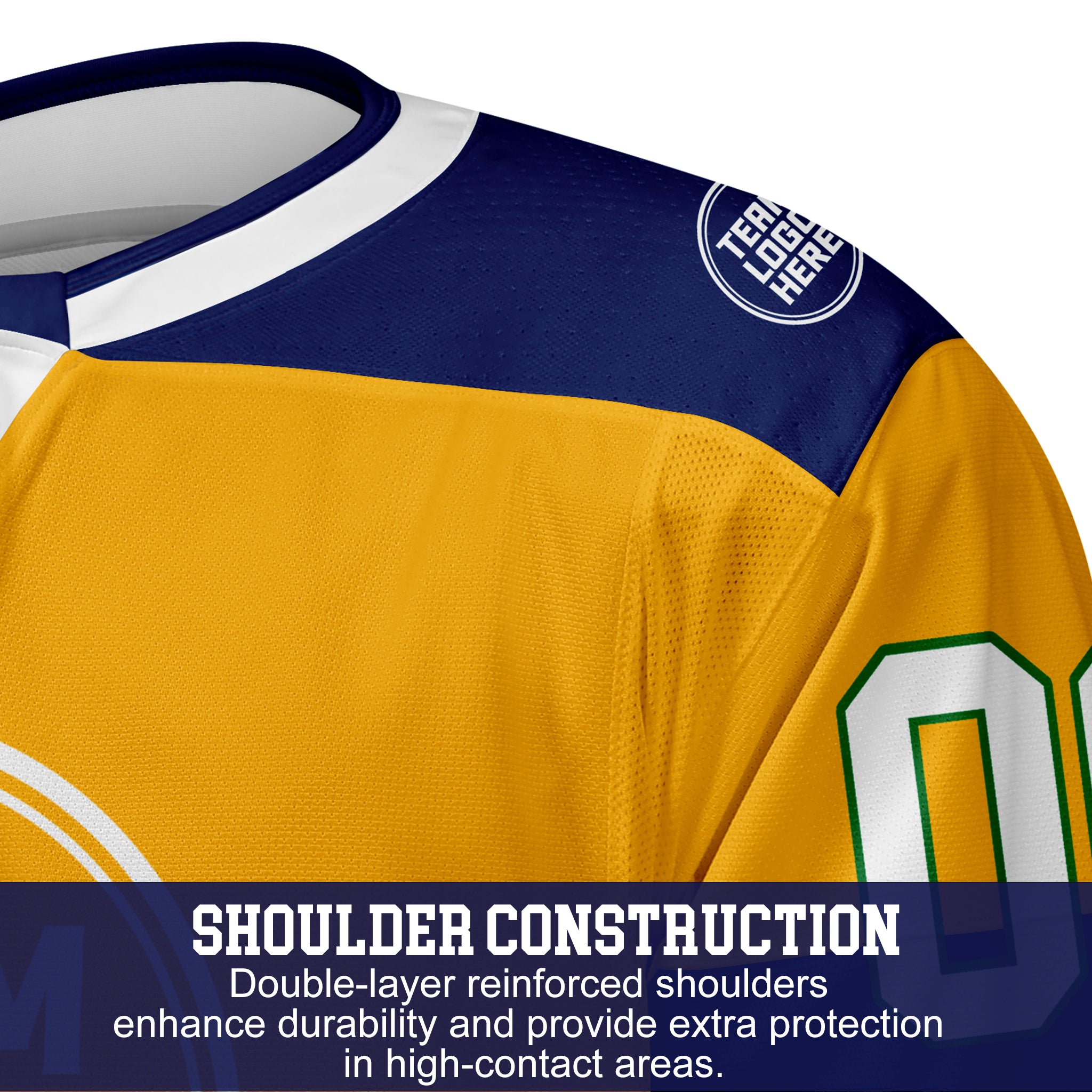 Custom Hockey Jersey Elite Pro EP-105 GoldNavyGreenWhite