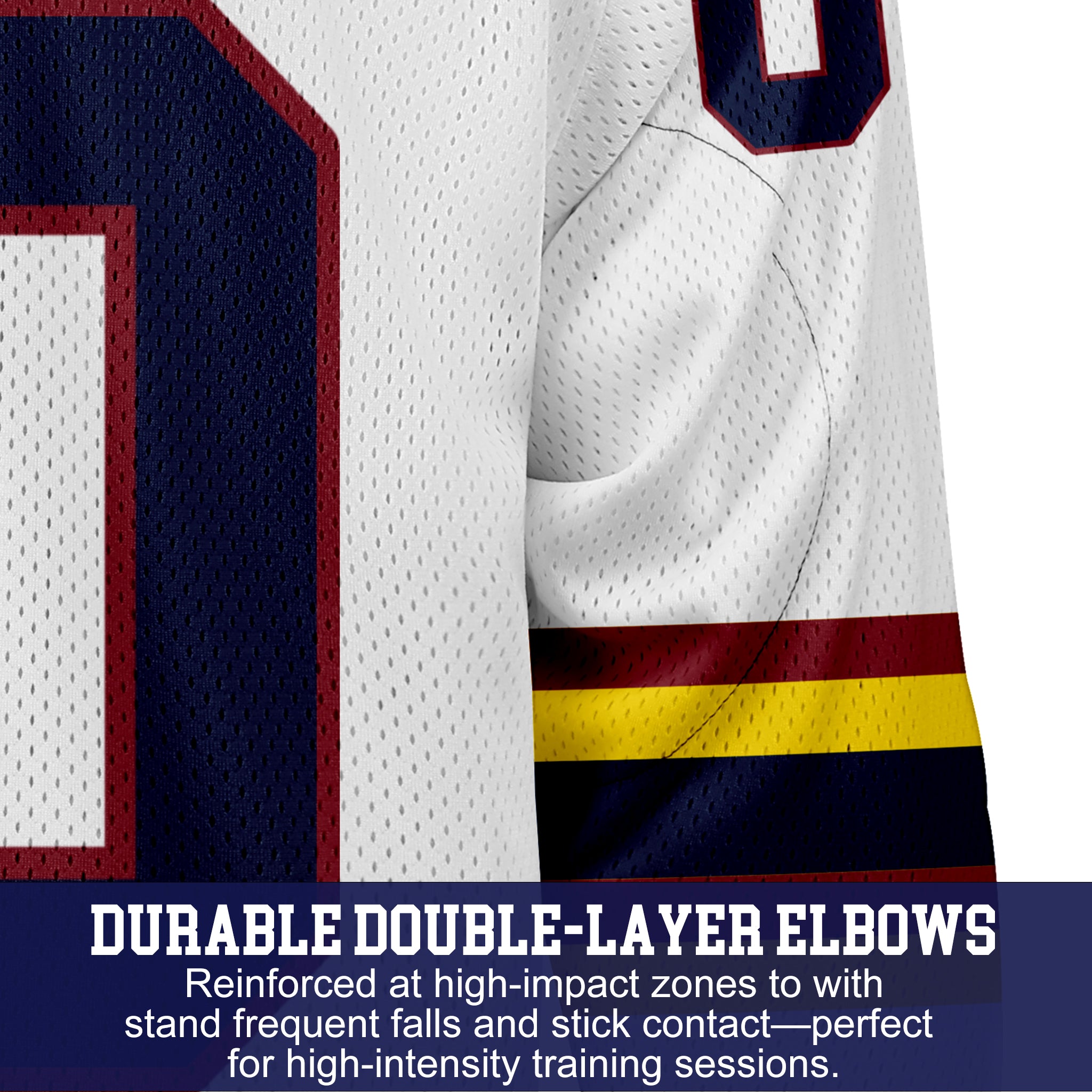 Custom Hockey Jersey Practice PS-302 WhiteBurgundyGoldNavy