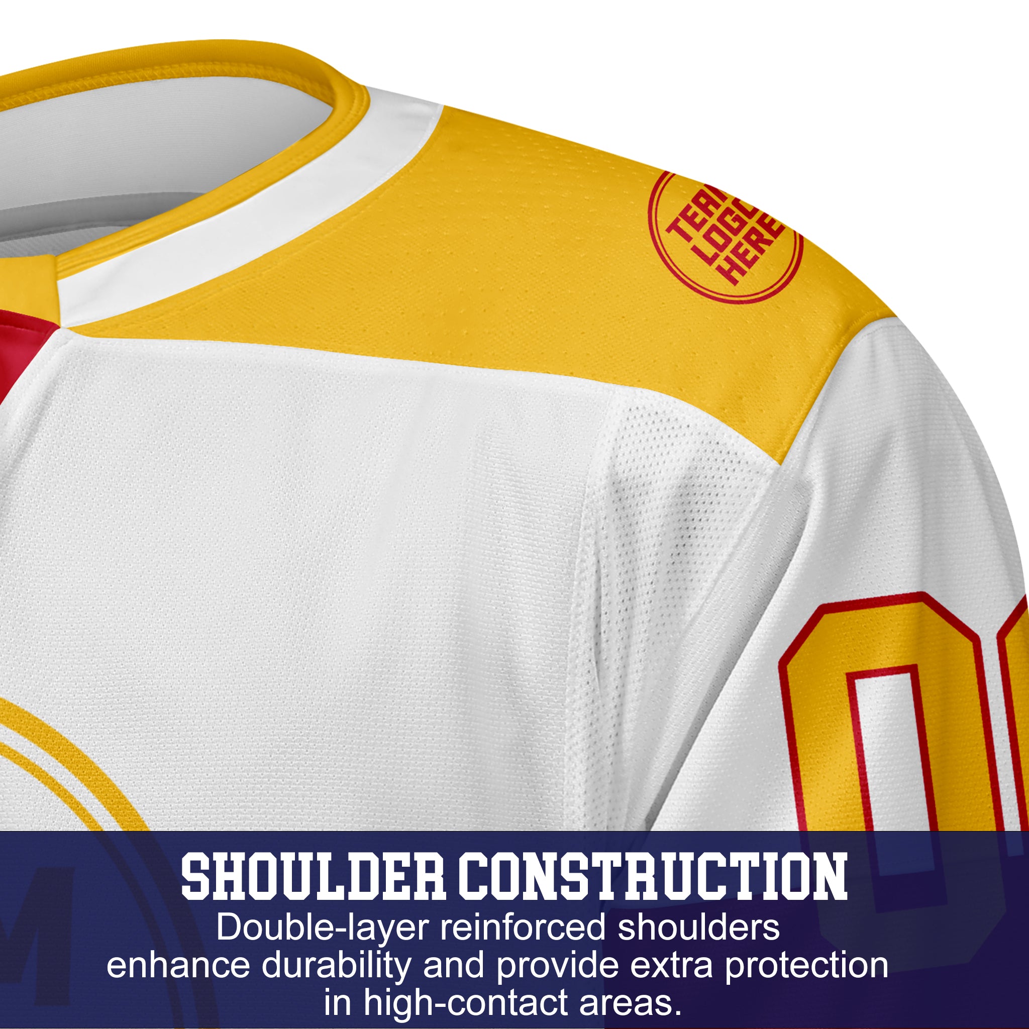 Custom Hockey Jersey Elite Pro EP-104 WhiteRedGold
