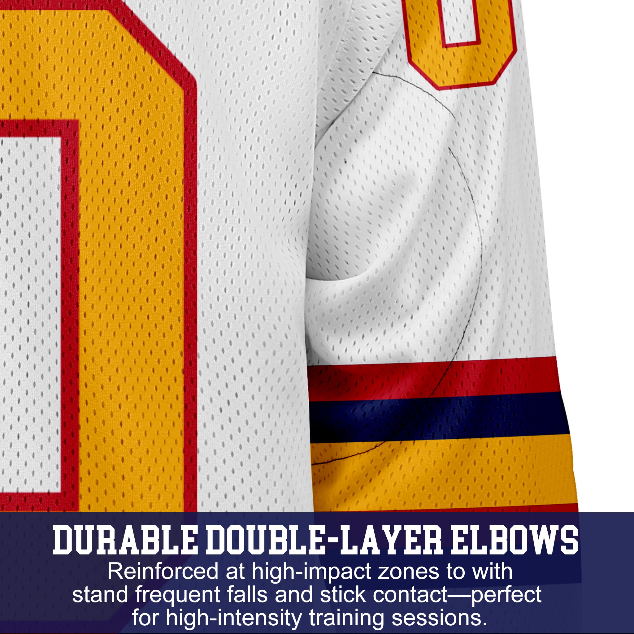 Custom Hockey Jersey Practice PS-302 WhiteRedNavyGold