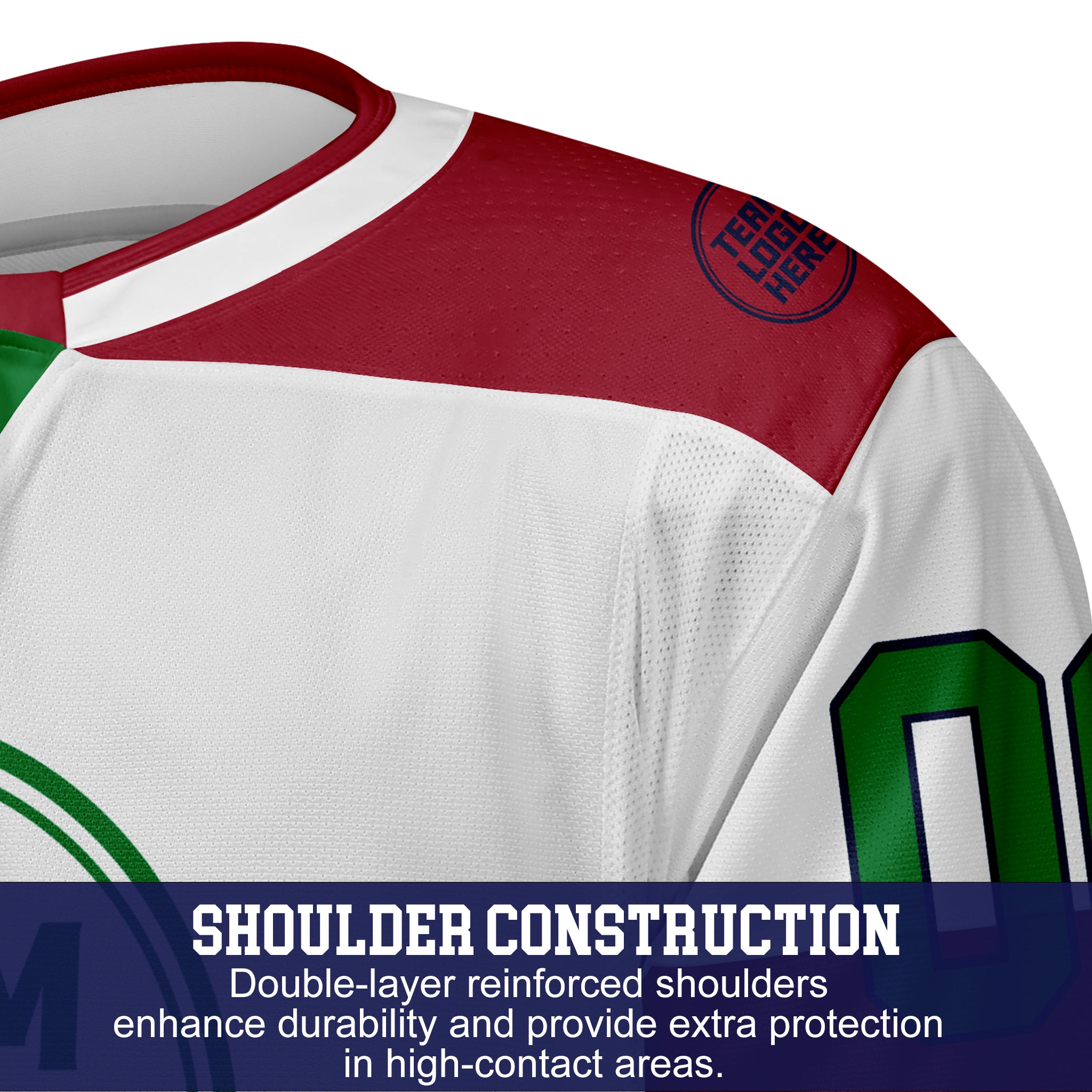 Custom Hockey Jersey Elite Pro EP-105 WhiteMaroonNavyGreen