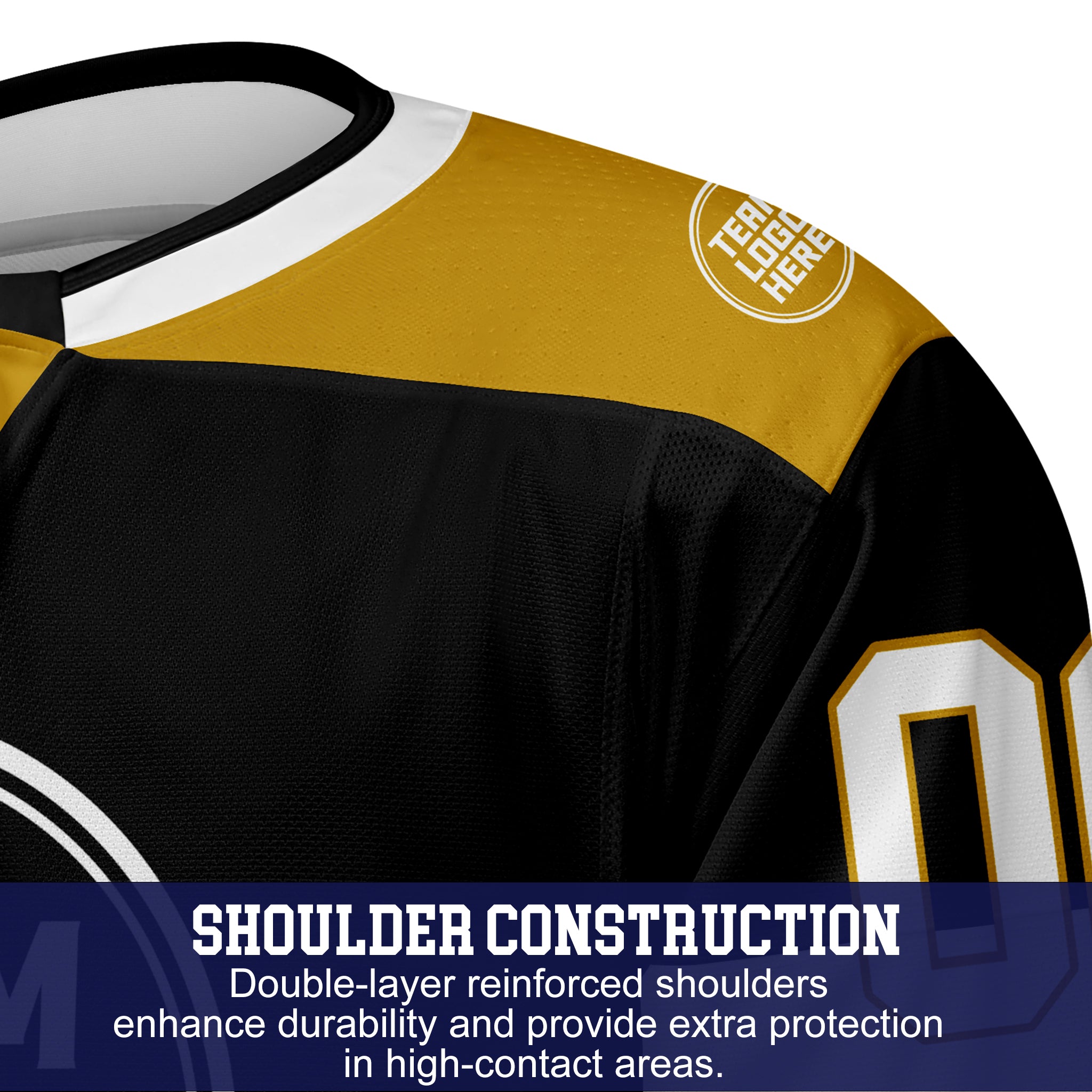 Custom Hockey Jersey Elite Pro EP-107 BlackGoldWhite