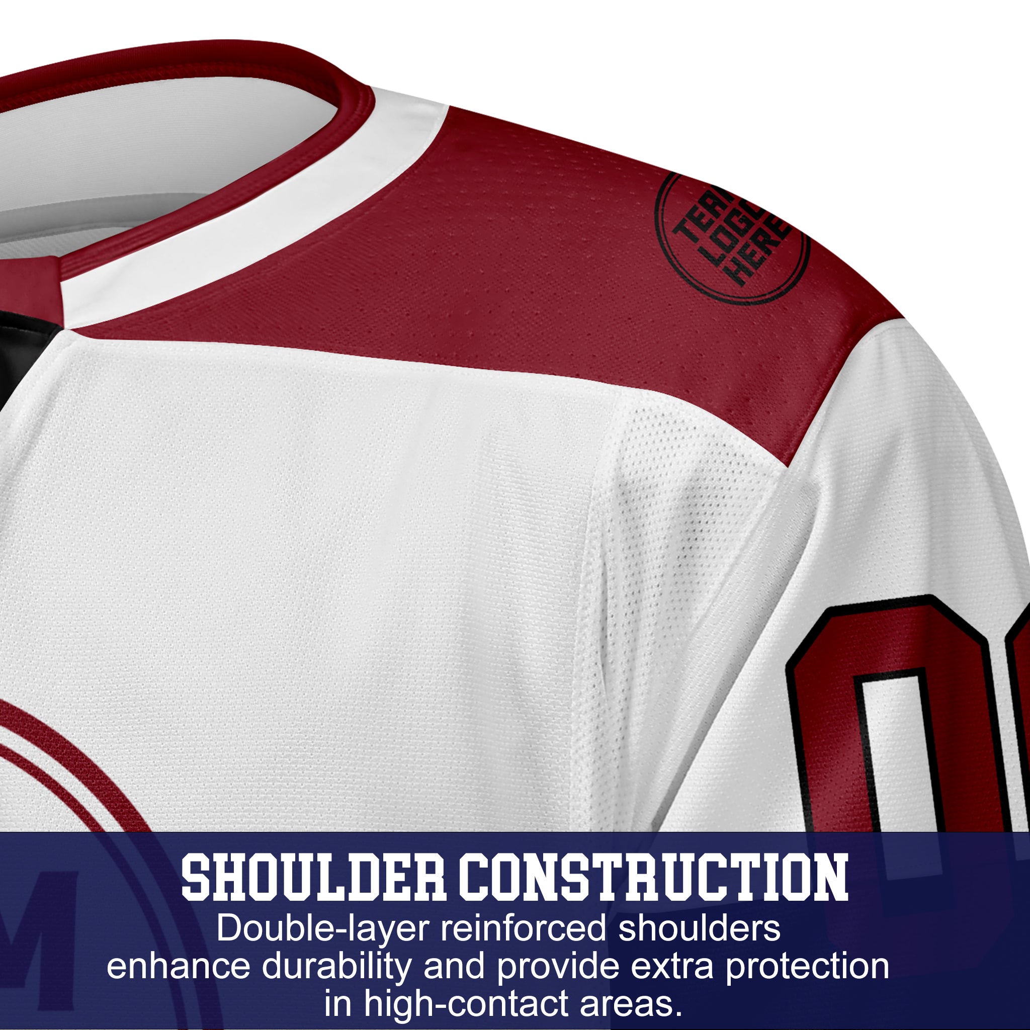 Custom Hockey Jersey Elite Pro EP-104 WhiteBlackRed