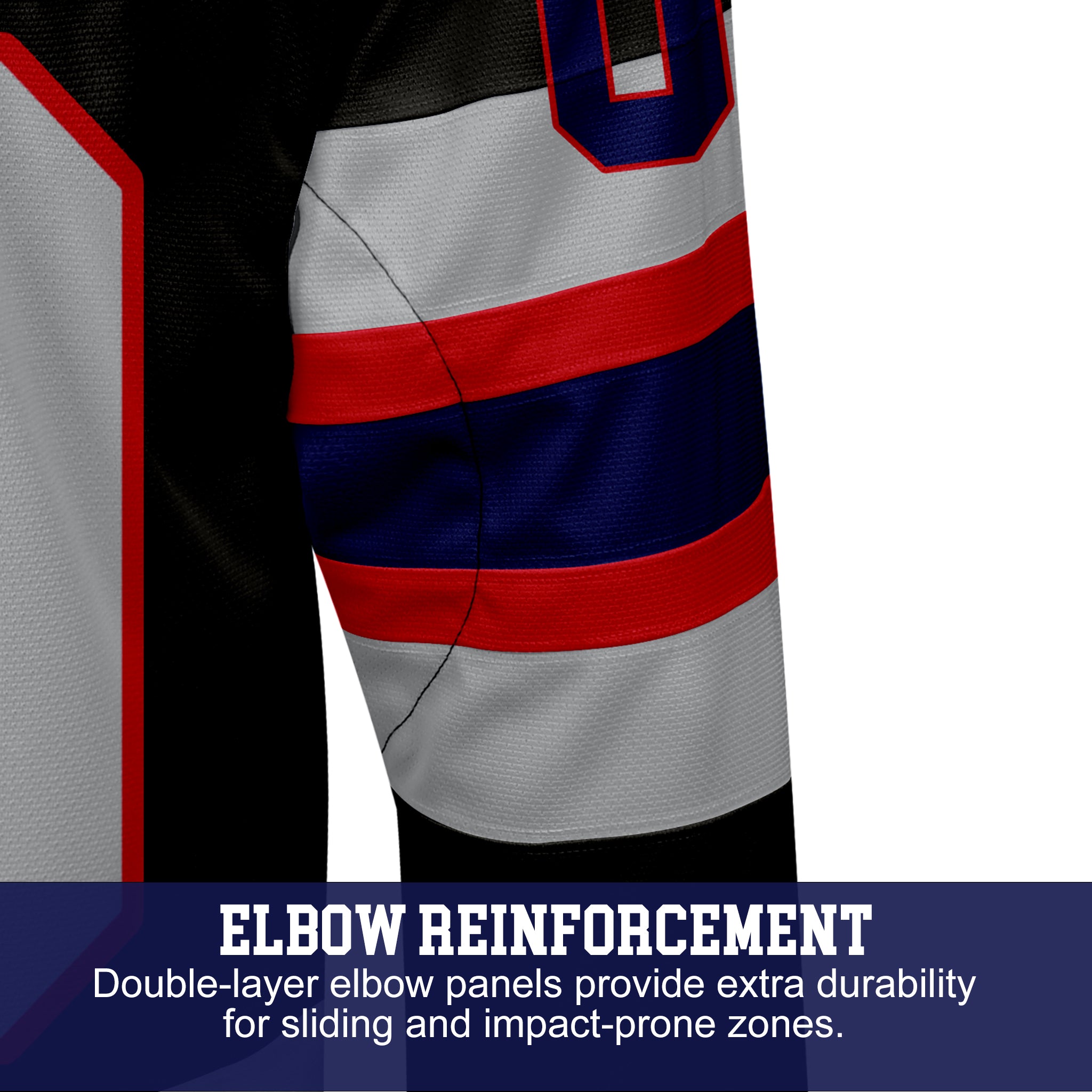 Custom Hockey Jersey Elite Pro EP-105 GraphiteSilverRedNavy