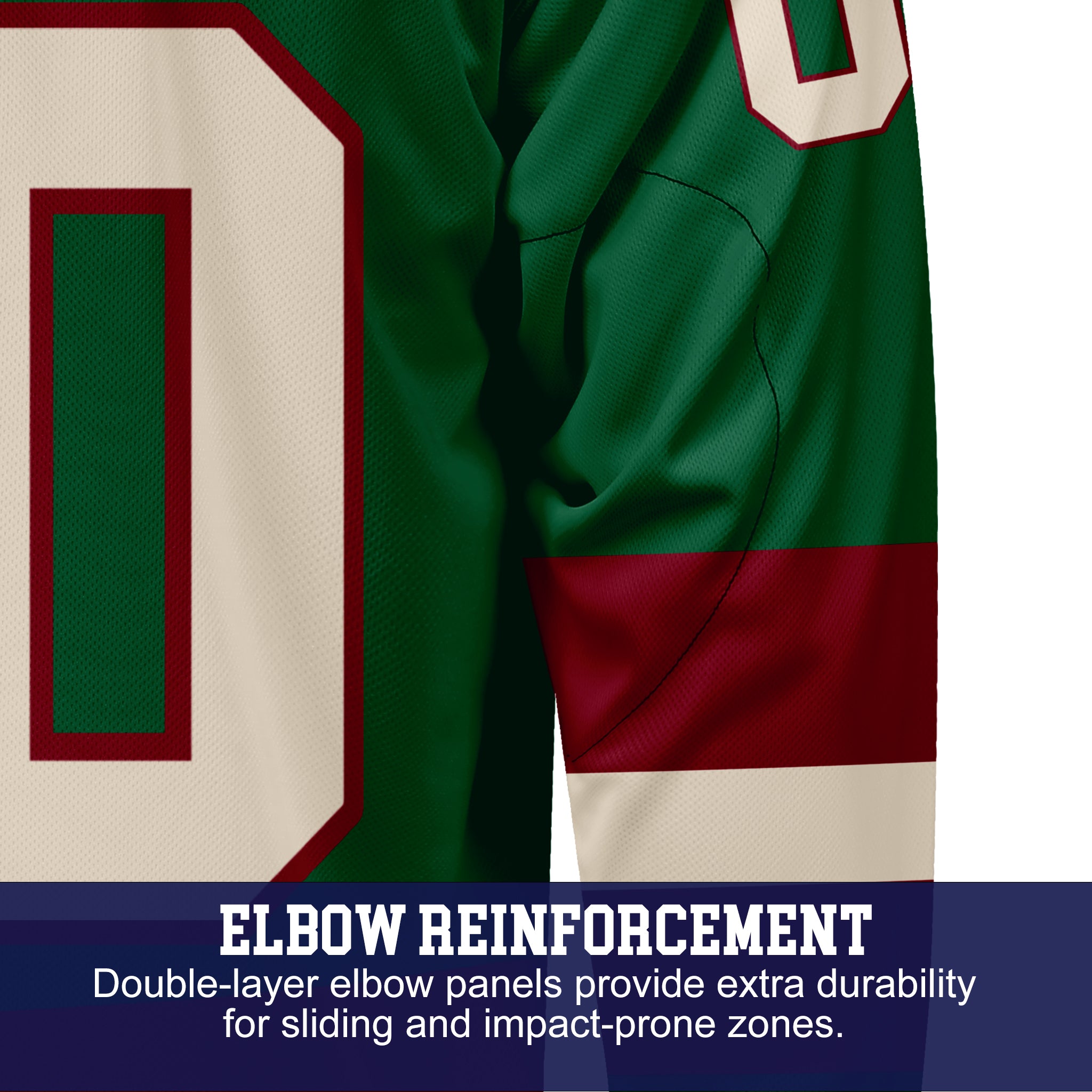 Custom Hockey Jersey Varsity Teamwear VT-202 ForestBeigeWine